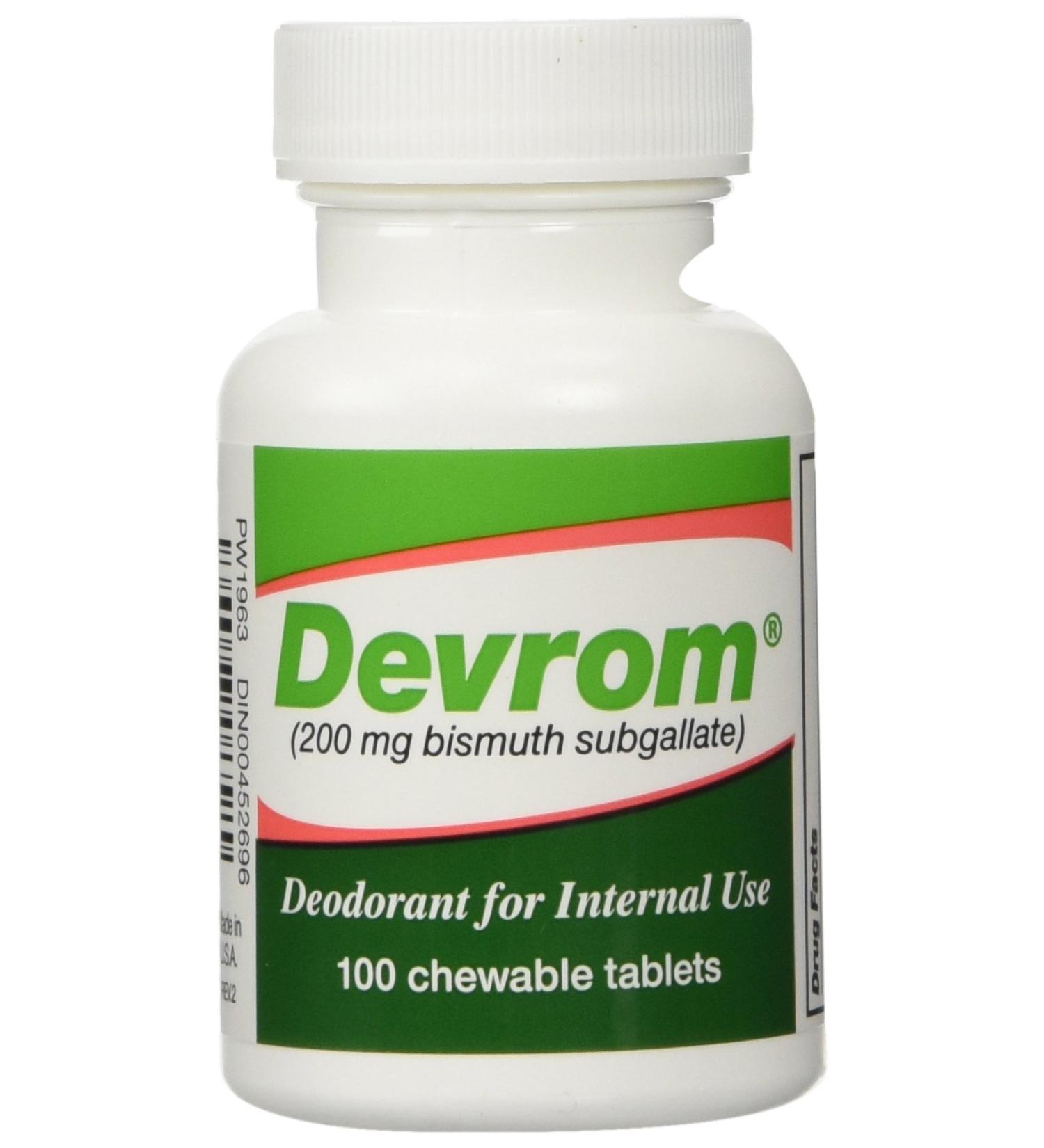 DEVROM Tablets 200mg 100 Chewable Tablets - Internal Deodorant, 100 Count - Buy Online on GoSupps.com