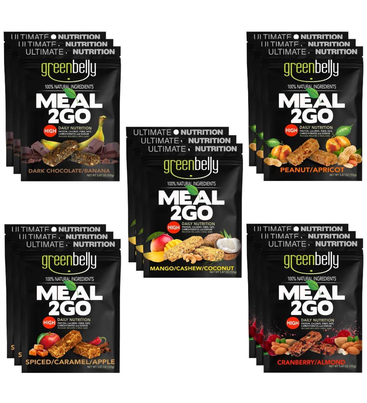Greenbelly Backpacking Meals - Variety 15 Count, High-Calorie, Gluten-Free Meal Bars - Buy Online on GoSupps.com