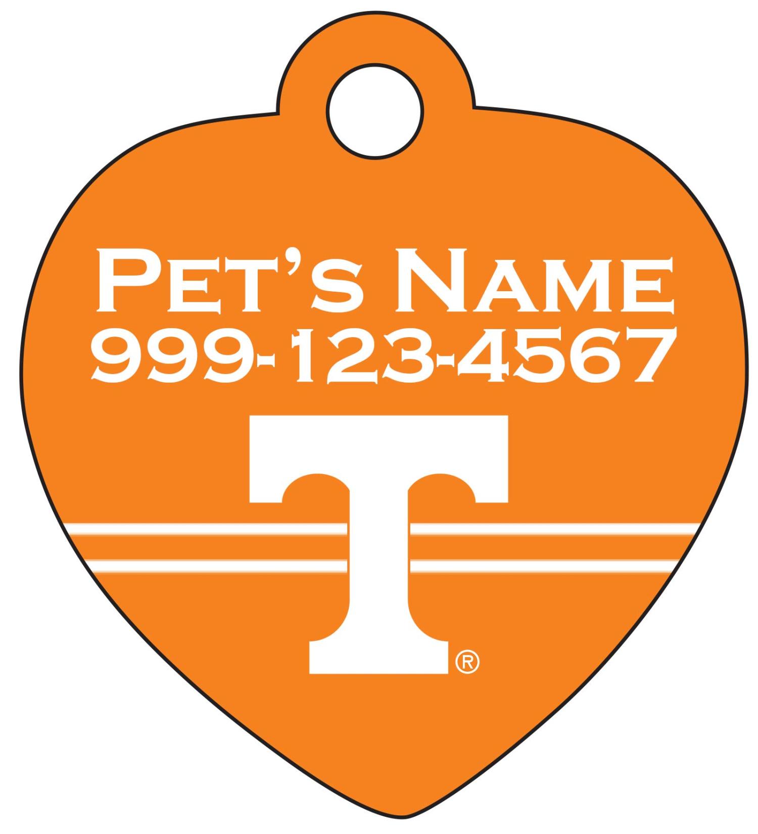 Tennessee Volunteers Pet ID Tag - Personalized NCAA Licensed Tag for Dogs & Cats - Buy Online on GoSupps.com