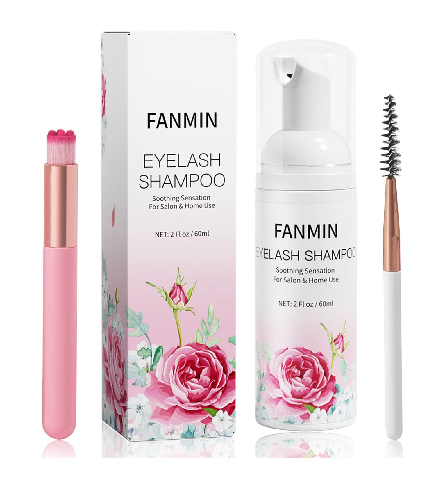 60ml Eyelash Extension Cleanser + Mascara Wand | Paraben & Sulfate Free Foaming Lash Bath for Extensions - Salon Quality Makeup Remover (2 Fl Oz) - Buy Online on GoSupps.com