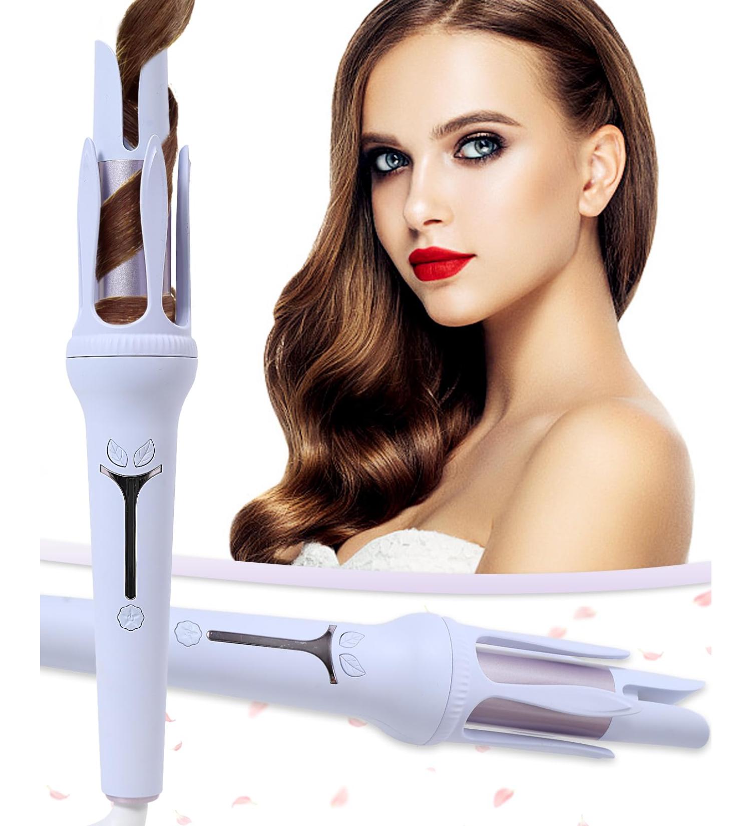 Rotating 1.25" Curling Iron by BRAND - Temperature Control Auto Shut-Off Fast Heating - Light Purple | International Shipping Available - Buy Online on GoSupps.com