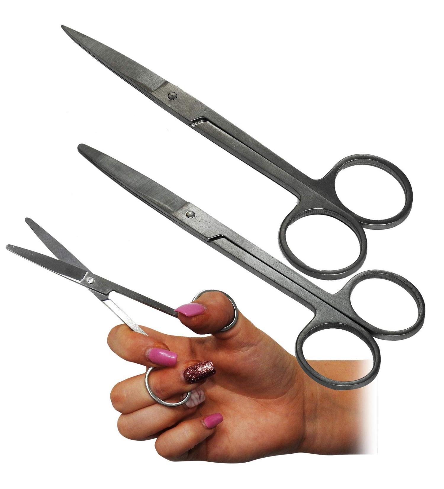Qualicare Nurse Scissors - Stainless Steel Blunt/Sharp Surgical Scissors for Healthcare Professionals - International Shipping Available - Buy Online on GoSupps.com