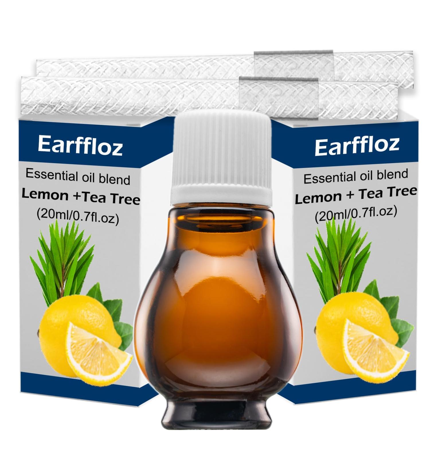2 Packs Odor Eliminating Essential Oil and Wick Set (Lemon + Tea Tree 0.7 fl.oz) Refills for Earffloz Wall Plug Diffuser & Natural Air Freshener (2x20ml Essential Oil + 2 Wicks) 2refill+2wick Lemonteatree - Buy Online on GoSupps.com