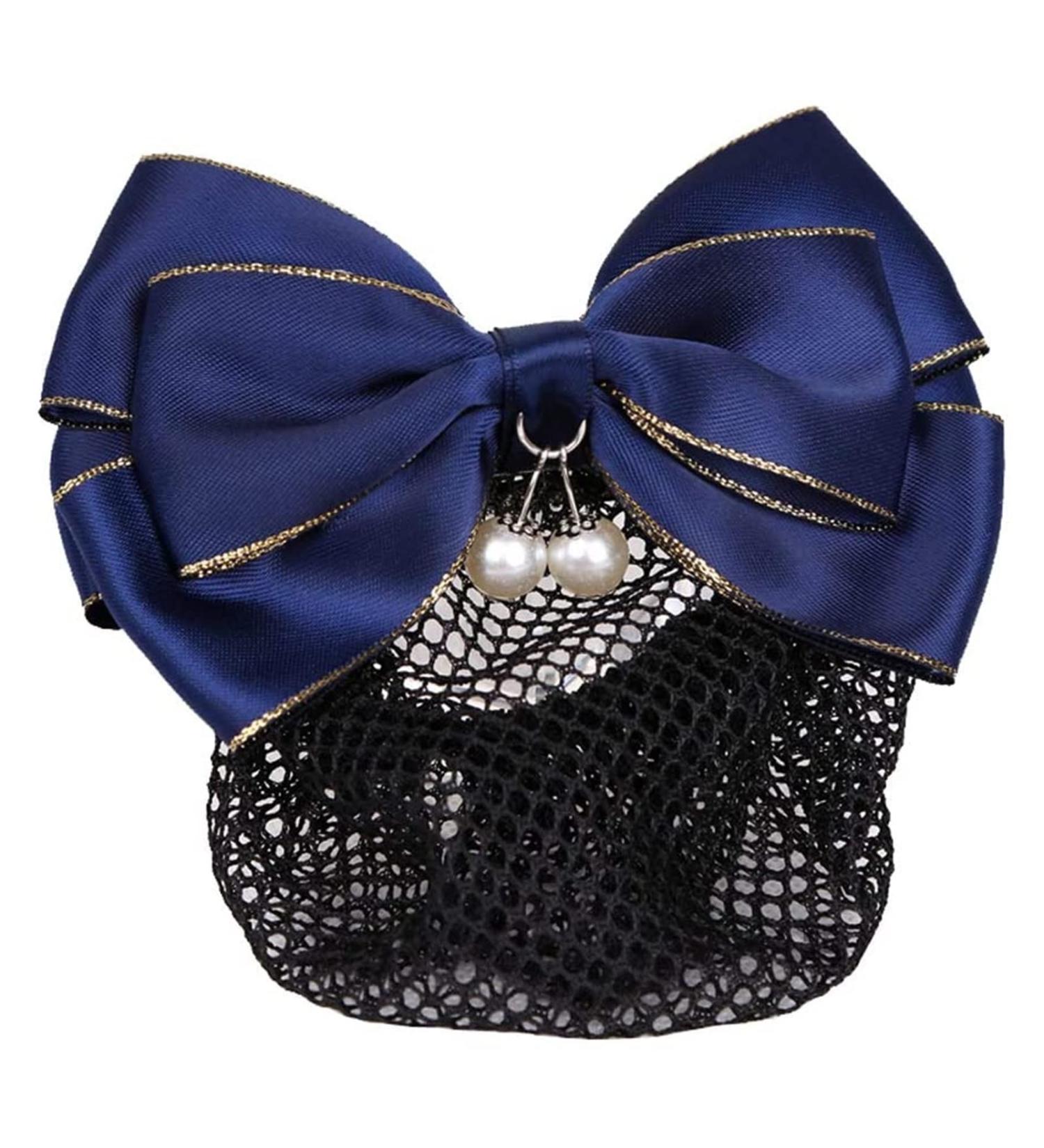 hairnets for bun hair net snoods Net Hair Clip Barrette Hairnet Hair Clip Cover Bowknot Bun Snood Hair Net Hair Accessory for Women