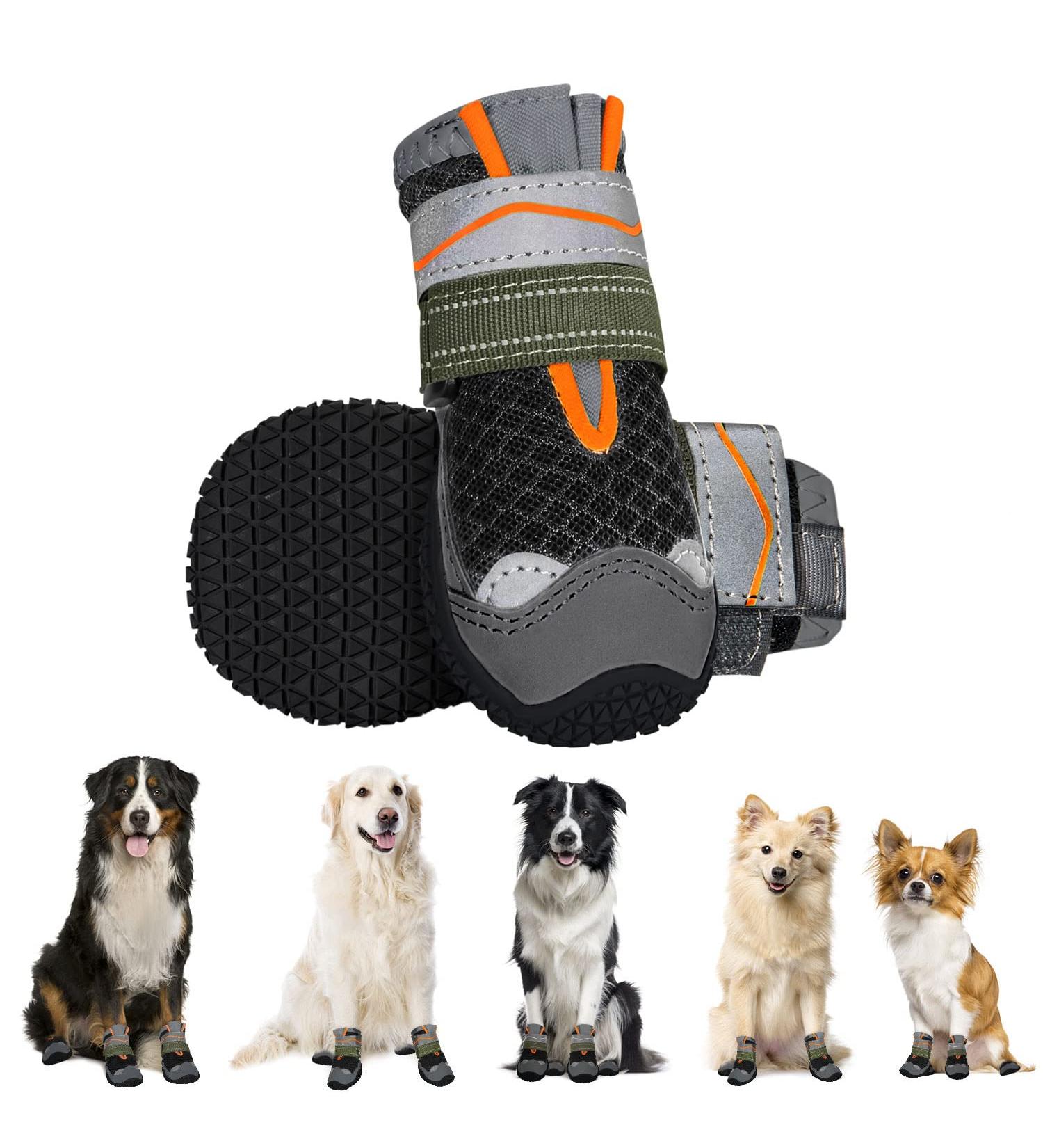Eyin Dog Shoes - Breathable Paw Protection Non-Slip Sole & Reflective Velcro - Sizes for Small Medium & Large Dogs - Perfect for Outdoor Sports - Black (Size 2) - Buy Online on GoSupps.com