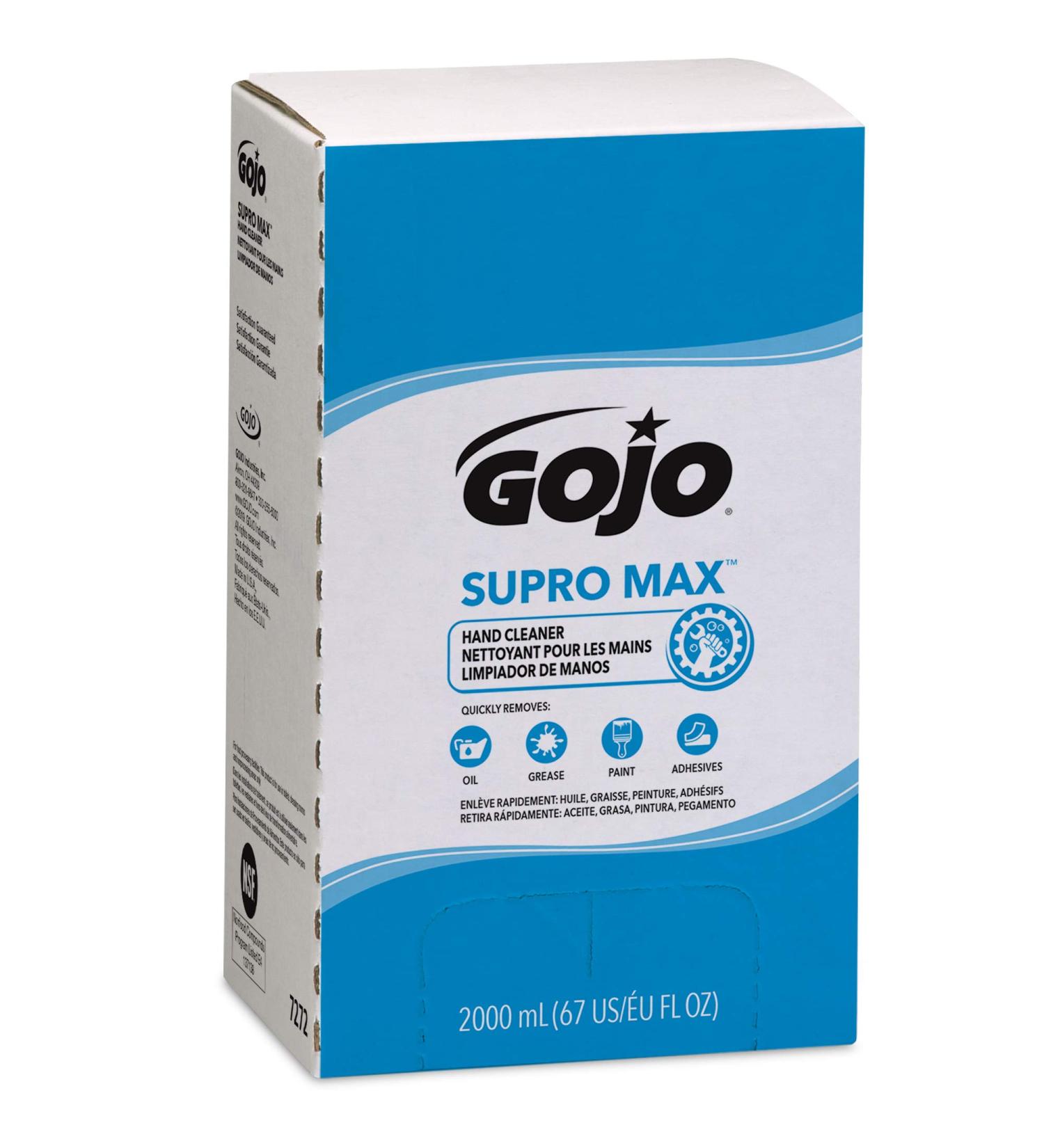 GOJO 7272-04 SUPRO Max Hand Cleaner - 2000mL Capacity Pouch for Tough Cleaning | International Shipping Available - Buy Online on GoSupps.com