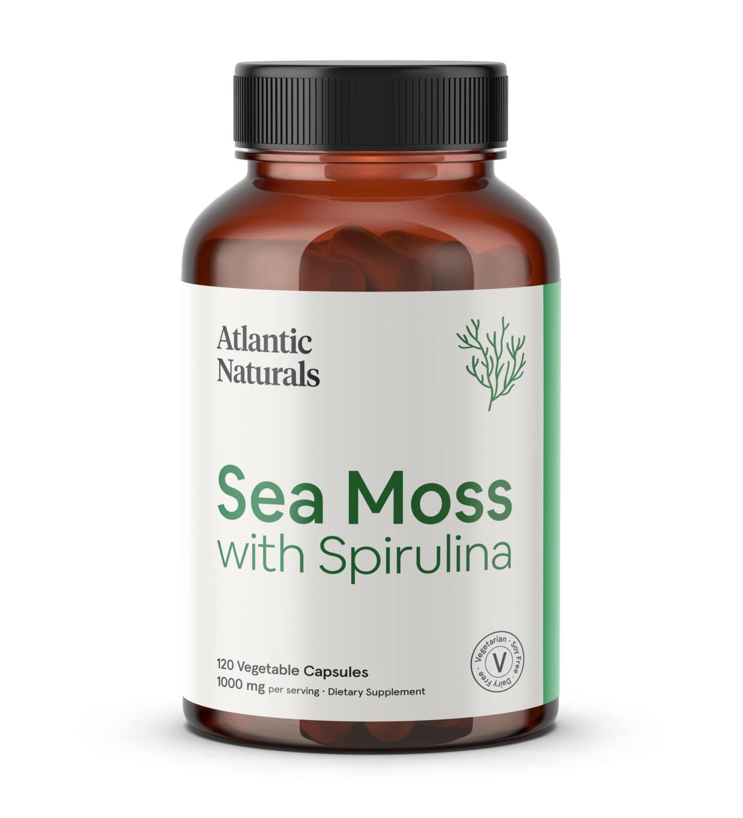Sea Moss 1000MG Capsules with Spirulina - 120 Vegetarian Capsules - Buy Online on GoSupps.com