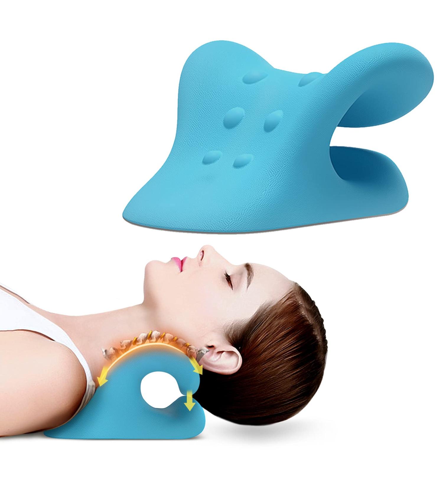 BEMKKG Neck Stretcher Orthopedic - Effective Neck & Shoulder Relaxer for Pain Relief | Cloudy Neck Cervical Traction Device - Shop Internationally! - Buy Online on GoSupps.com