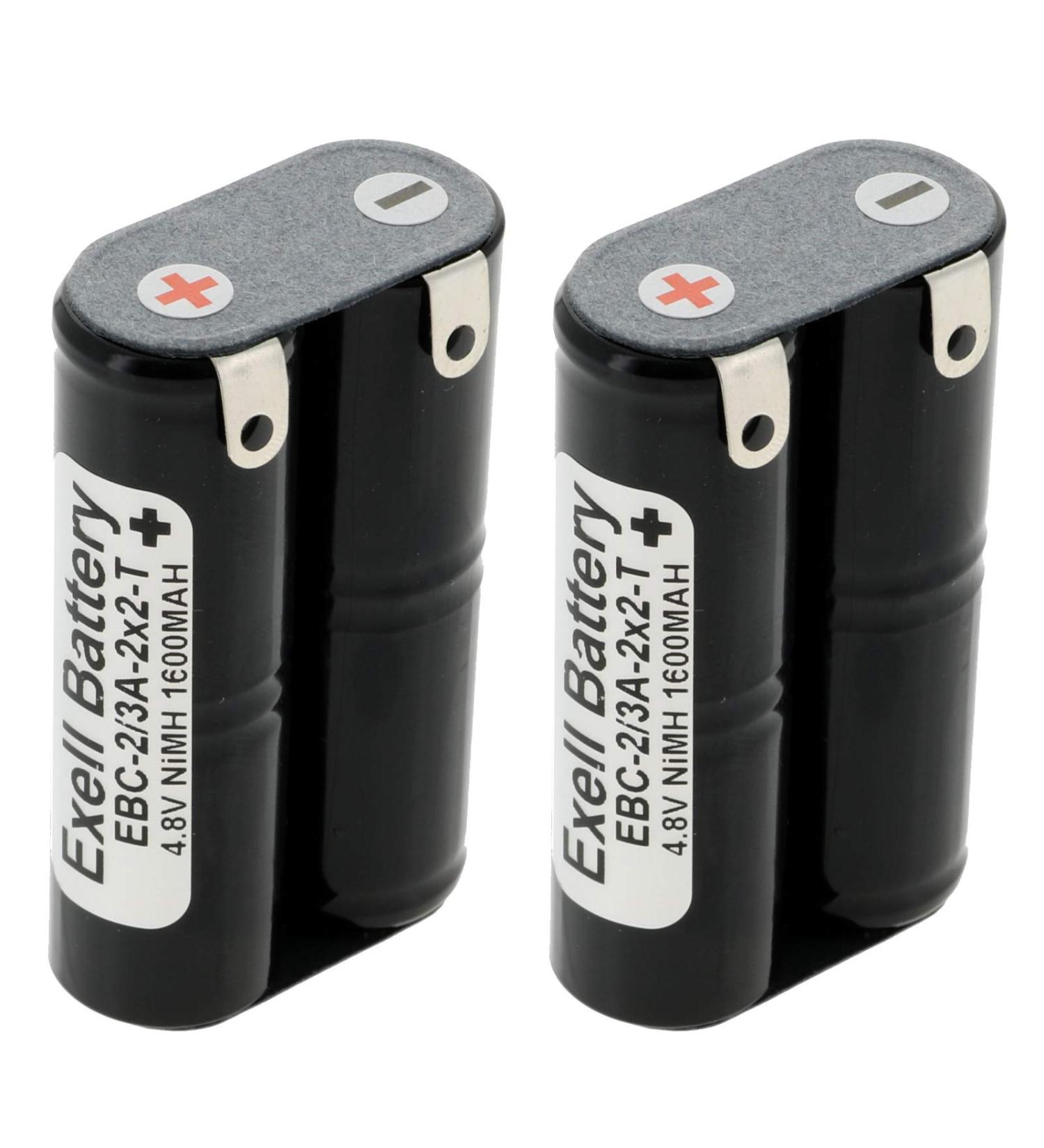 Buy 2x Exell 4.8V 1600mAh NiMH Battery w/Tabs - Perfect for Hobby Packs & Remote Control Units - International Shipping Available - Buy Online on GoSupps.com