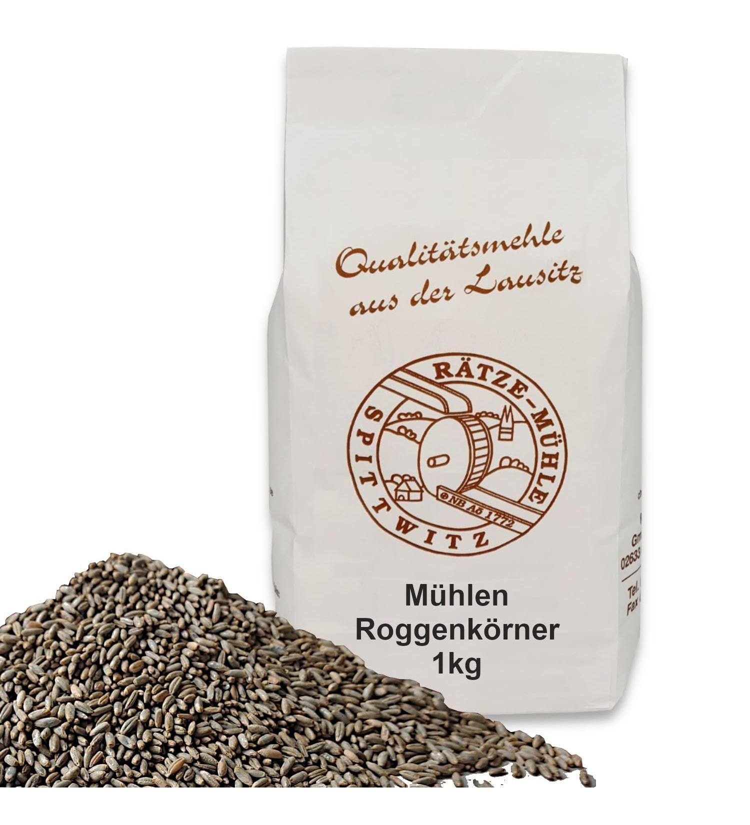 Mills Rye Grains 1kg - Fresh Whole Grain Cleaned Rye Kernels | High-Quality Rye from R tze Mill - Buy Online on GoSupps.com