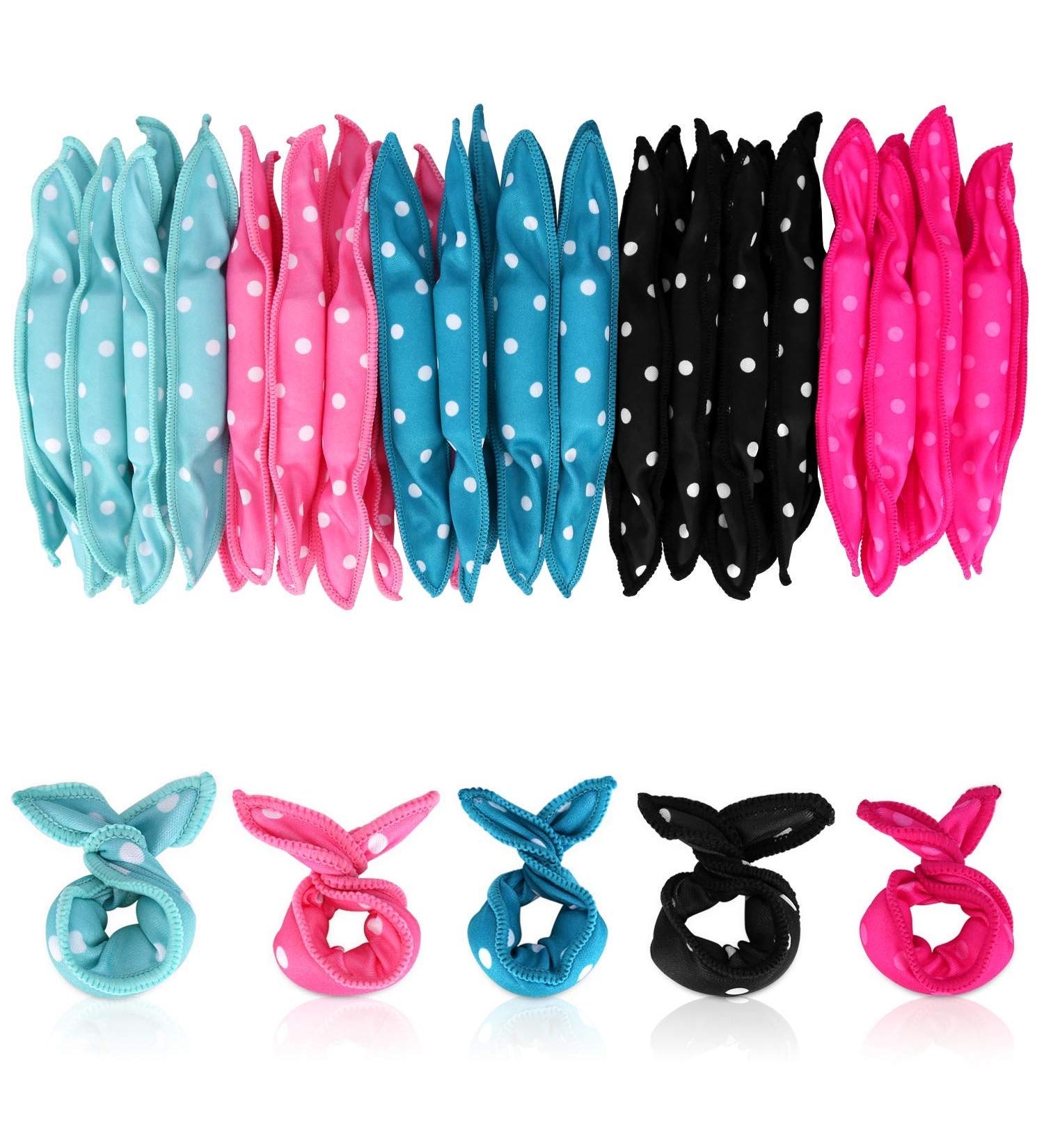Locisne 40pcs 5 Color*8pcs Flexible Foam Sponge Hair Curlers No Heat Hair Curlers Magic Pillow Soft Rollers Hair Care DIY Styling Tools Comfy to Sleep on - Buy Online on GoSupps.com