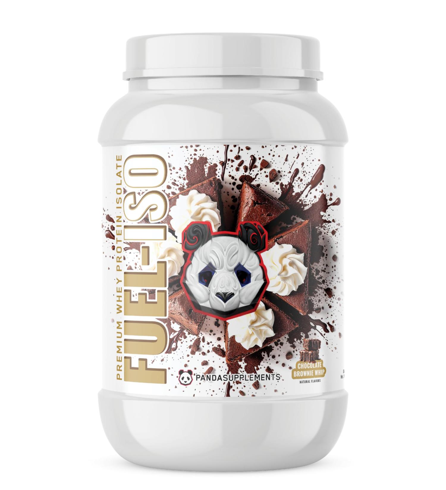 Panda Supps - Panda Fuel ISO Premium 100% Whey Protein Isolate for Men and Women with 25g Protein and 0 Sugar (Chocolate Brownie Whip) (25 Servings) - Buy Online on GoSupps.com