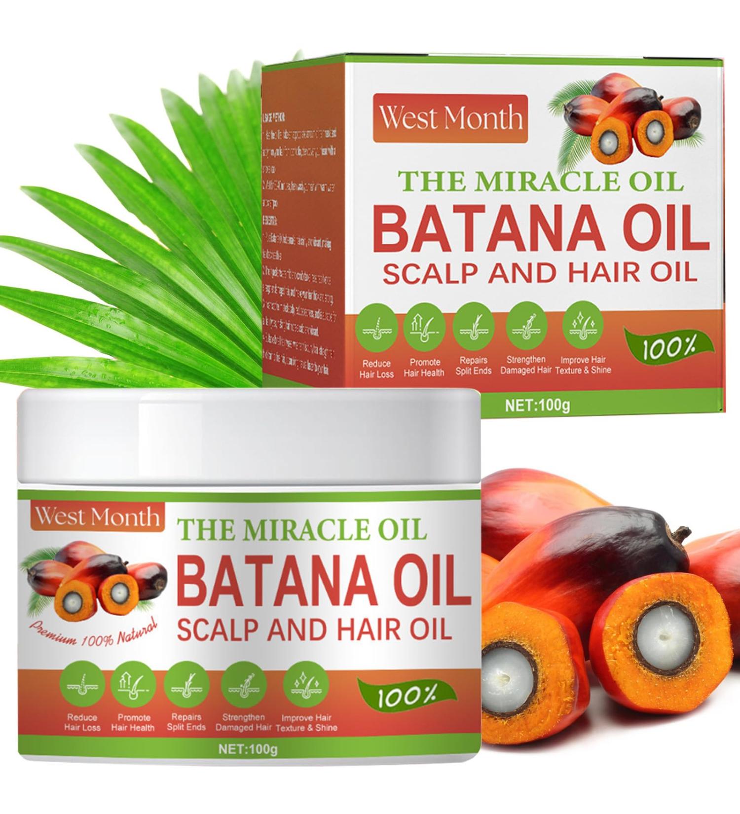 Batana Oil for Hair Growth Raw Batana Oil 100% Batana Oil Organic from Honduras Repairs and Moisturizes Dry Damaged Hair & Scalp Reduces Hair Loss Hair Mask Oil Treatment for All Hair Types (100g) - Buy Online on GoSupps.com