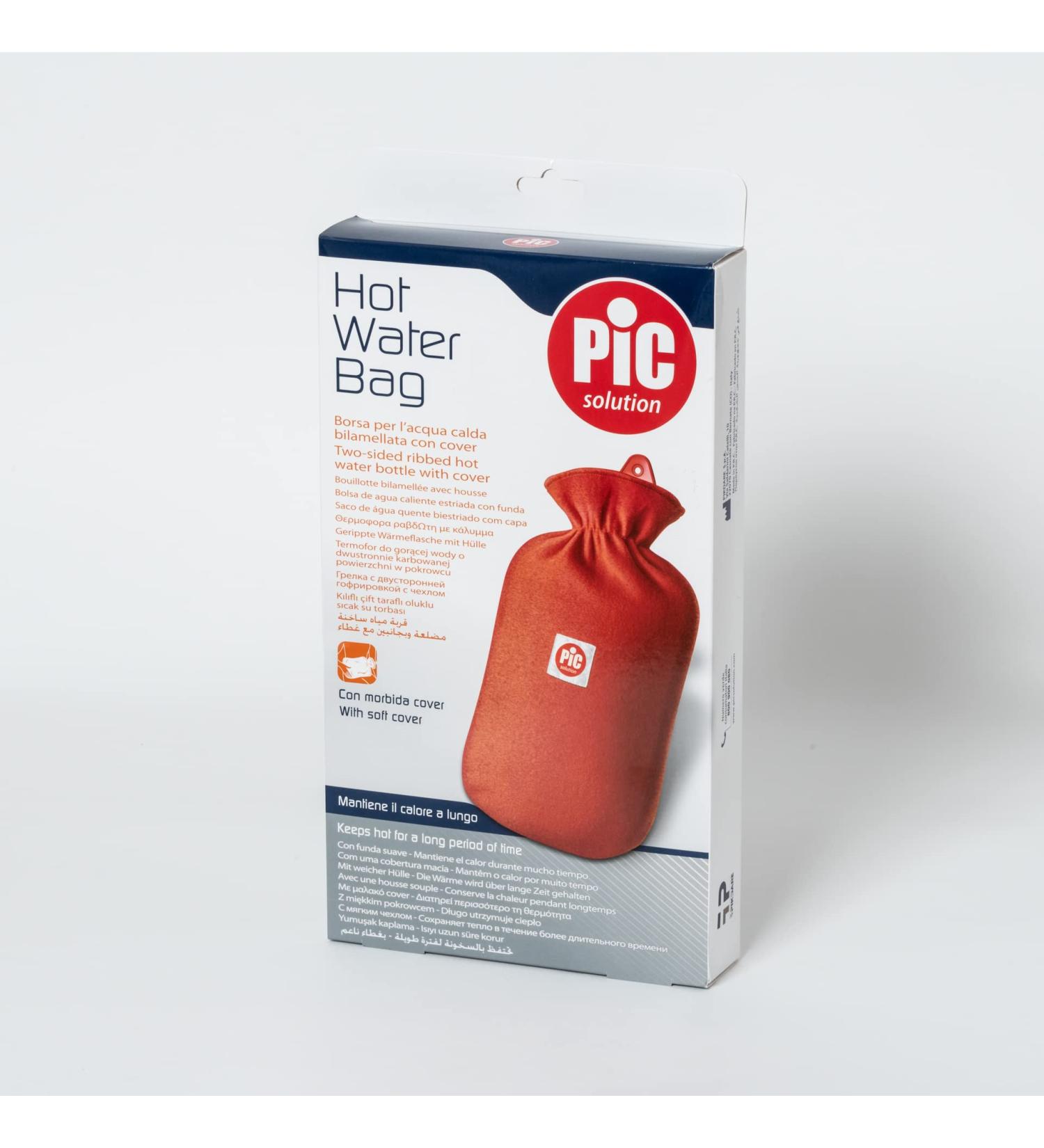Buy Pic Solution Hot Water Bottle with Protective Cover - Classic Design for Soothing Heat Relief | Fast International Shipping - Buy Online on GoSupps.com