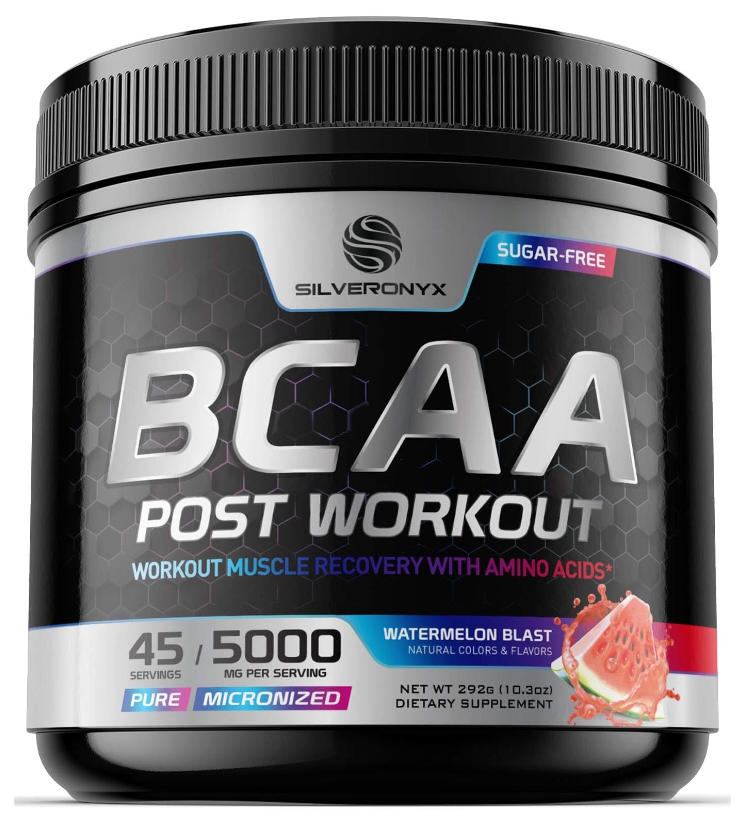 Muscle Recovery Drink Powder with BCAA L-Glutamine & Amino Acids - Best Muscle Recovery Supplements for Post Workout - Sugar Free Branched Chain Amino Acid Supplement for Women & Men - 45 Servings - Buy Online on GoSupps.com