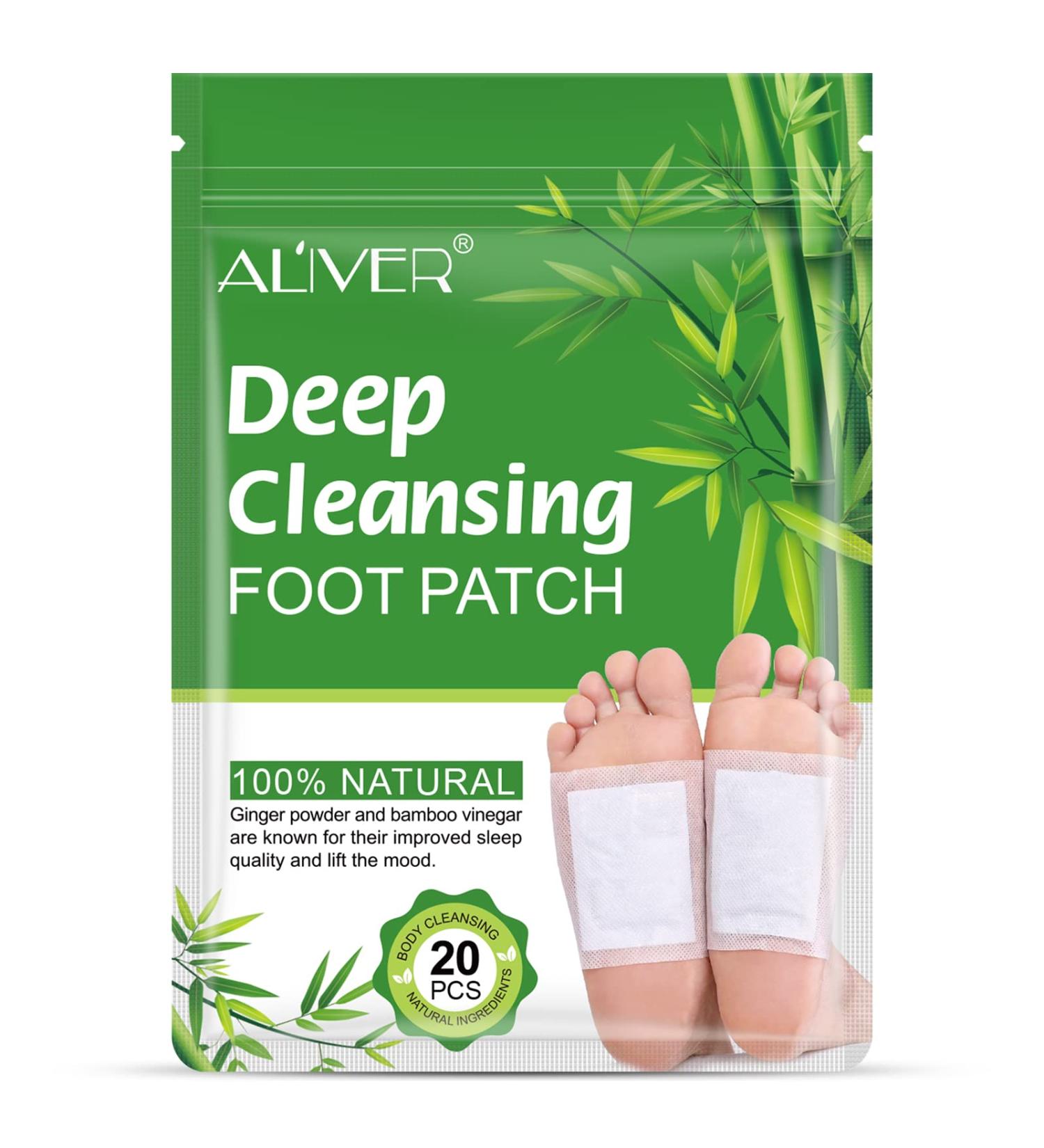 Deep Cleansing Foot Patches with Natural Bamboo Vinegar - Stress Relief & Deep Sleep (20 Pack) | International Shipping Available - Buy Online on GoSupps.com