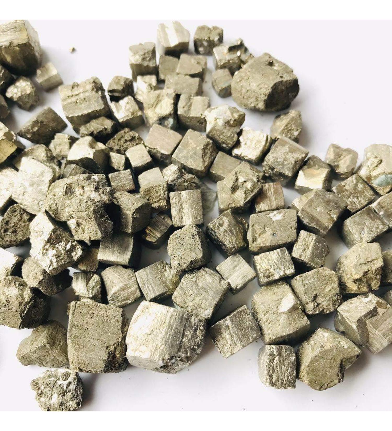 100g raw Natural Pyrite Quartz Bulk Stone Small Size Cube Tumbled Crystal Stone 10mm for Sale Natural Stones and Minerals - Buy Online on GoSupps.com