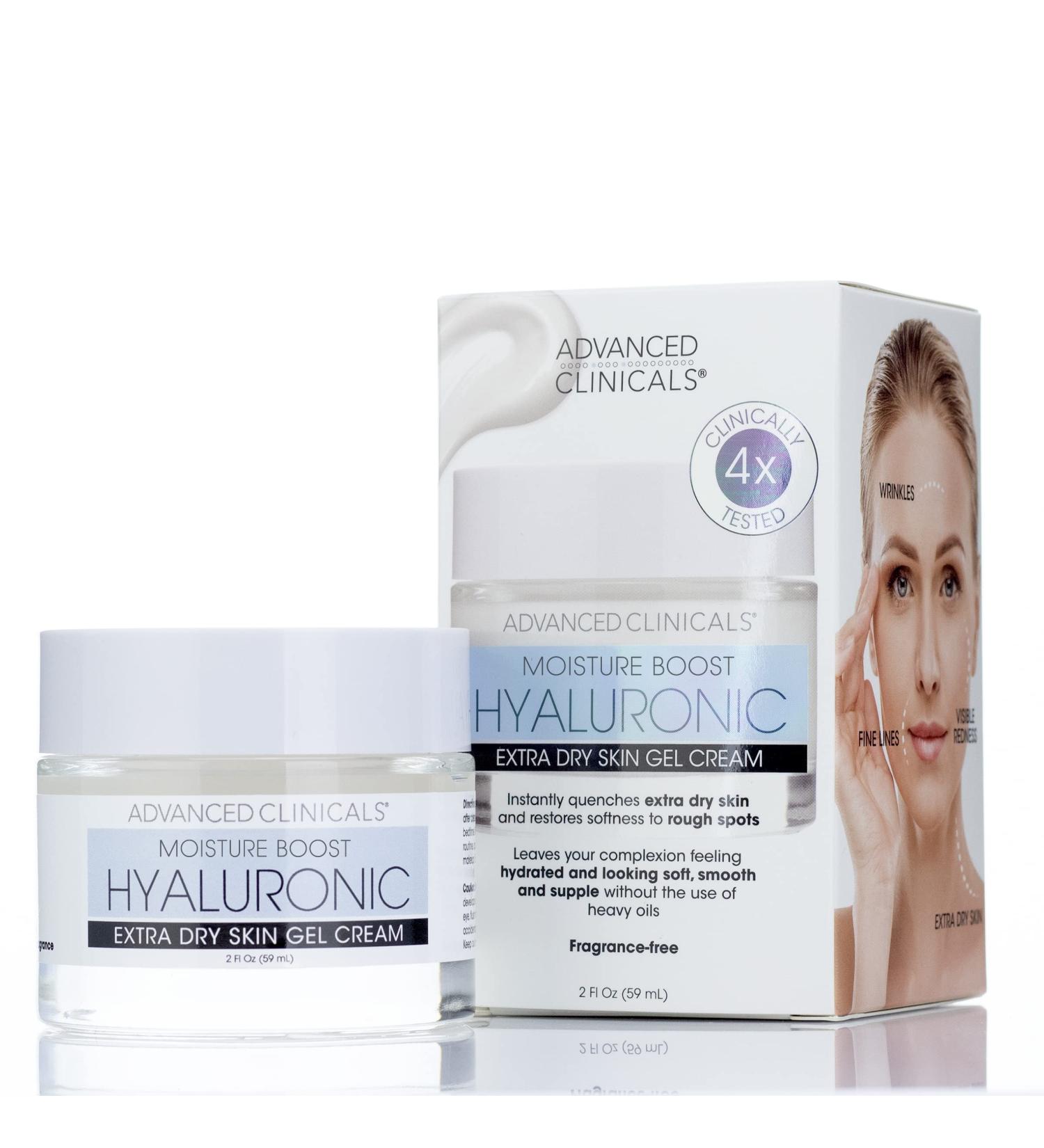 Advanced Clinicals Hyaluronic Acid Facial Cream - Hydrating Face Moisturizer for Dry Skin, Anti-Aging Wrinkle Repair - 2 fl oz - Buy Online on GoSupps.com