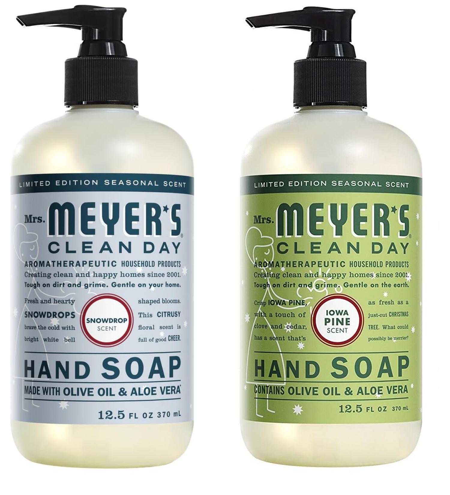 Mrs. MEYER'S Liquid Hand Soap Variety Pack, Snow Drop + Iowa Pine 12.5 oz Each, 1 CT - Buy Online on GoSupps.com