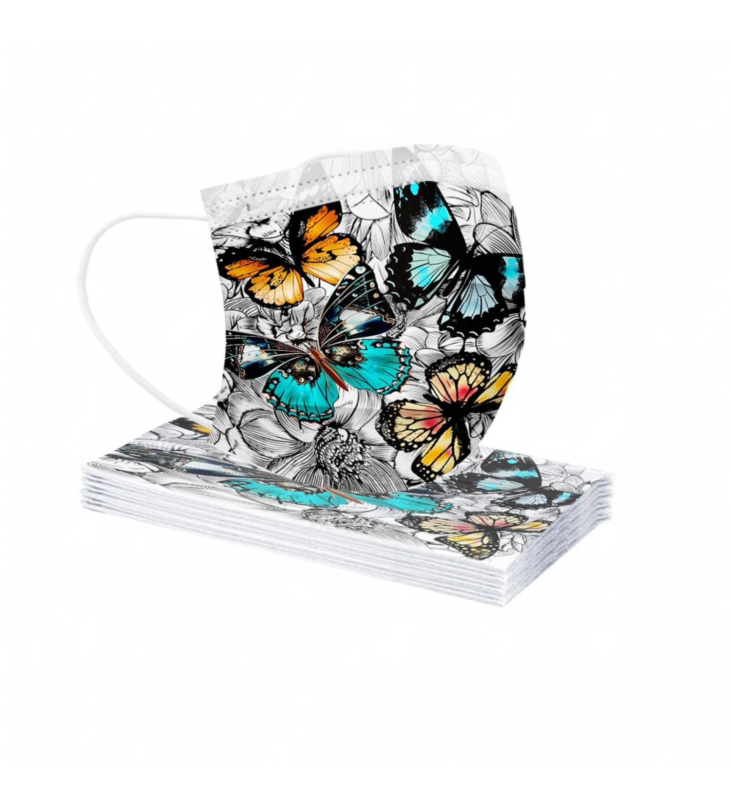 Lulupi 10-Piece One-Way Adult Mouth Protection Masks - Elegant Floral Motif Breathable Beama Mask Necklace for Women | International Shipping - Buy Online on GoSupps.com