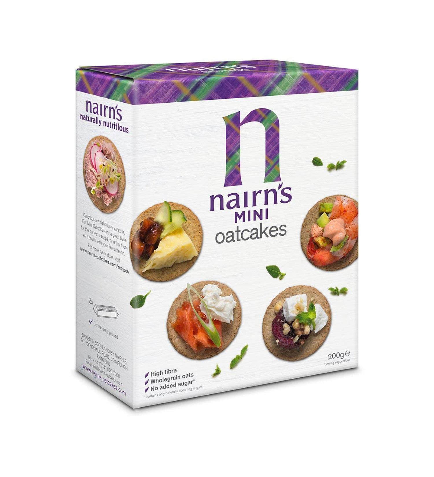 (2 Pack) - Nairns - Mini Oat Cakes | 200g | 2 PACK BUNDLE