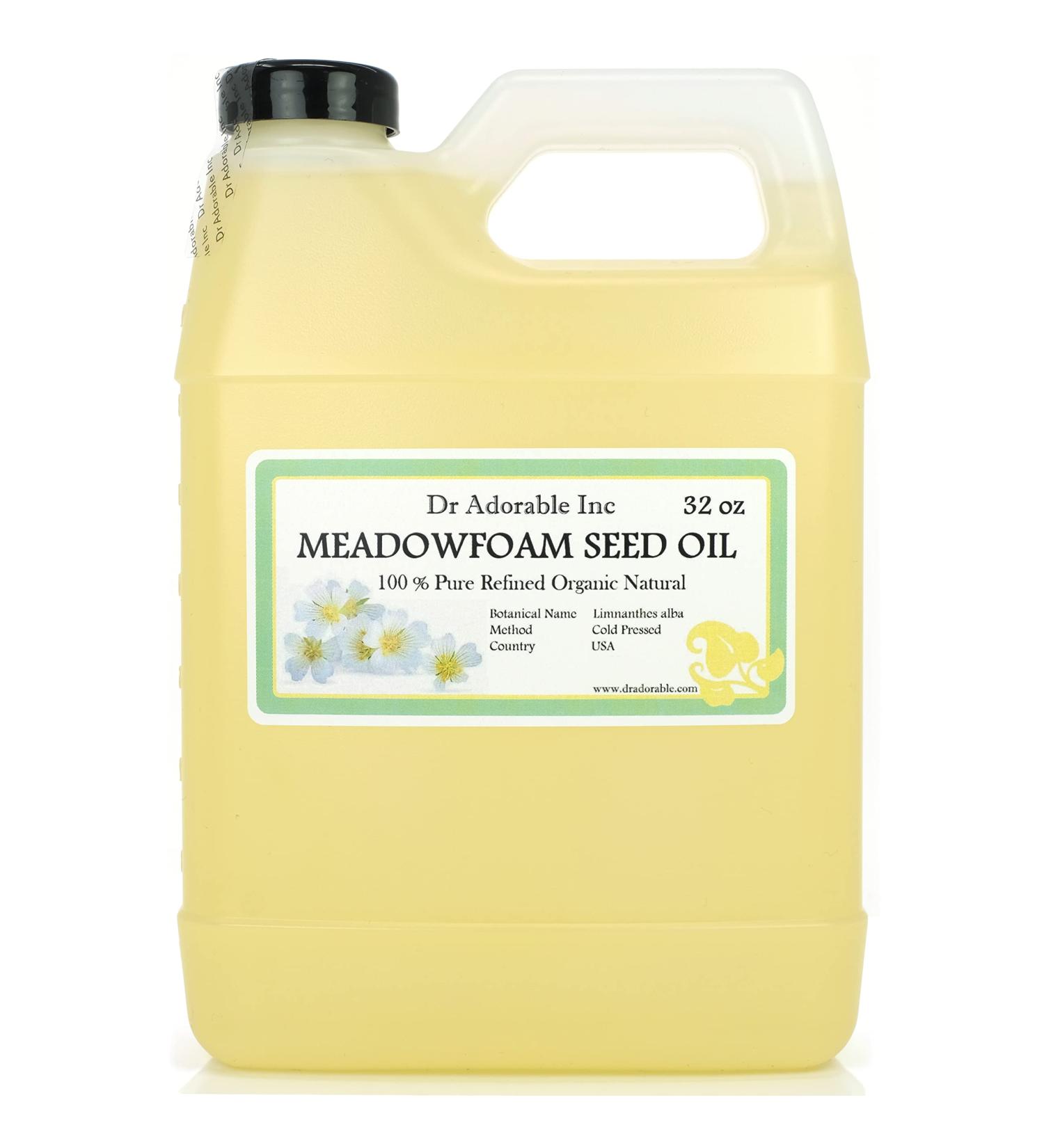 Dr Adorable Meadowfoam Seed Oil - 32 oz | 100% Pure Organic Cold Pressed | International Shipping Available - Buy Online on GoSupps.com