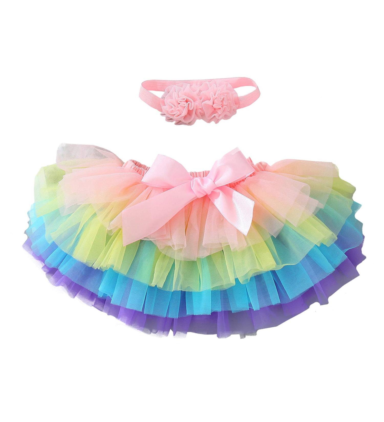 YONKINY Newborn Baby Tutu Skirt Photography Prop Set for Birthday Photoshoot - Princess Tulle Skirt with Headband - Buy Online on GoSupps.com