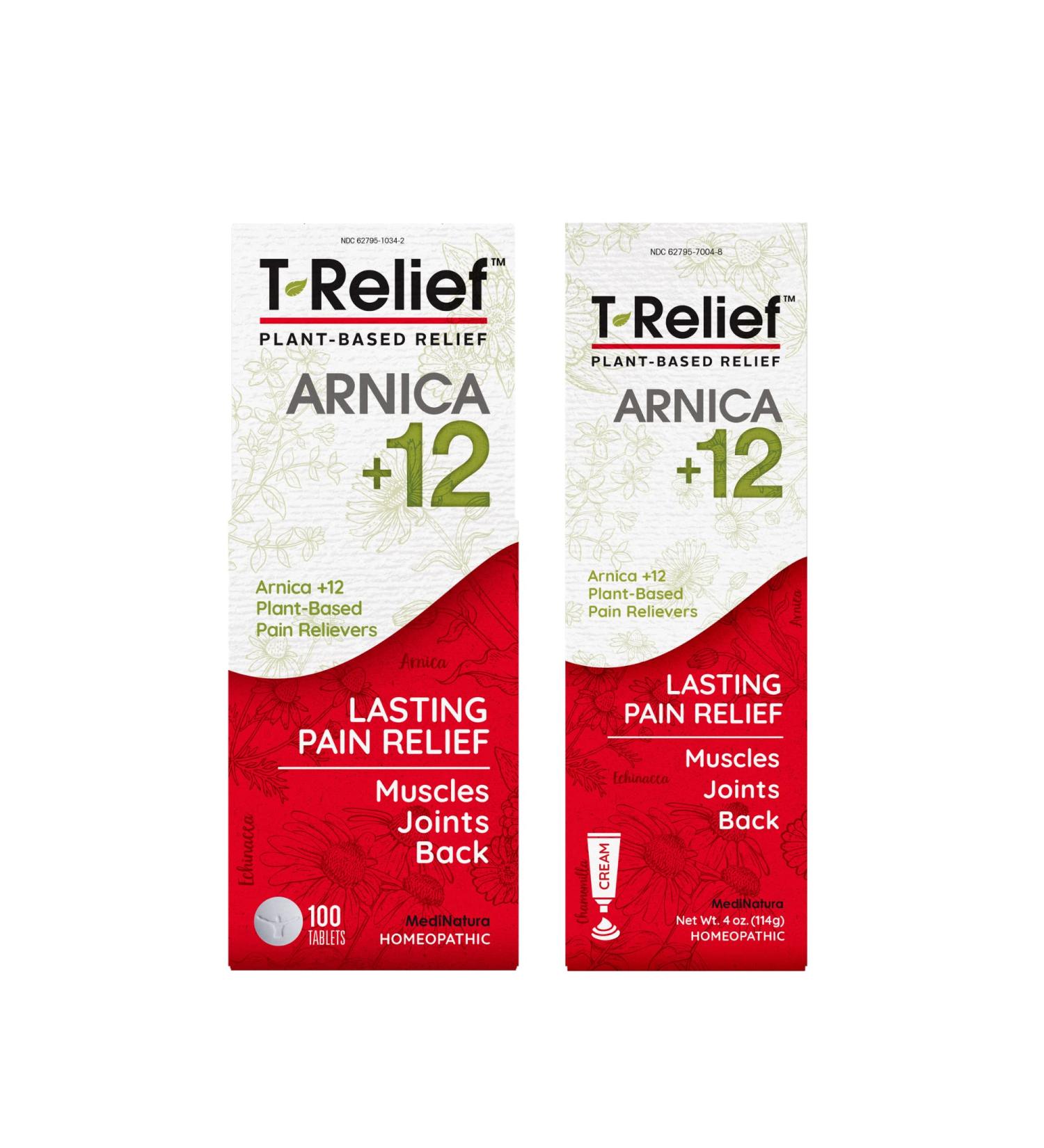 MediNatura T-Relief Arnica +12 Natural Pain Relievers Bundle - Buy Online on GoSupps.com