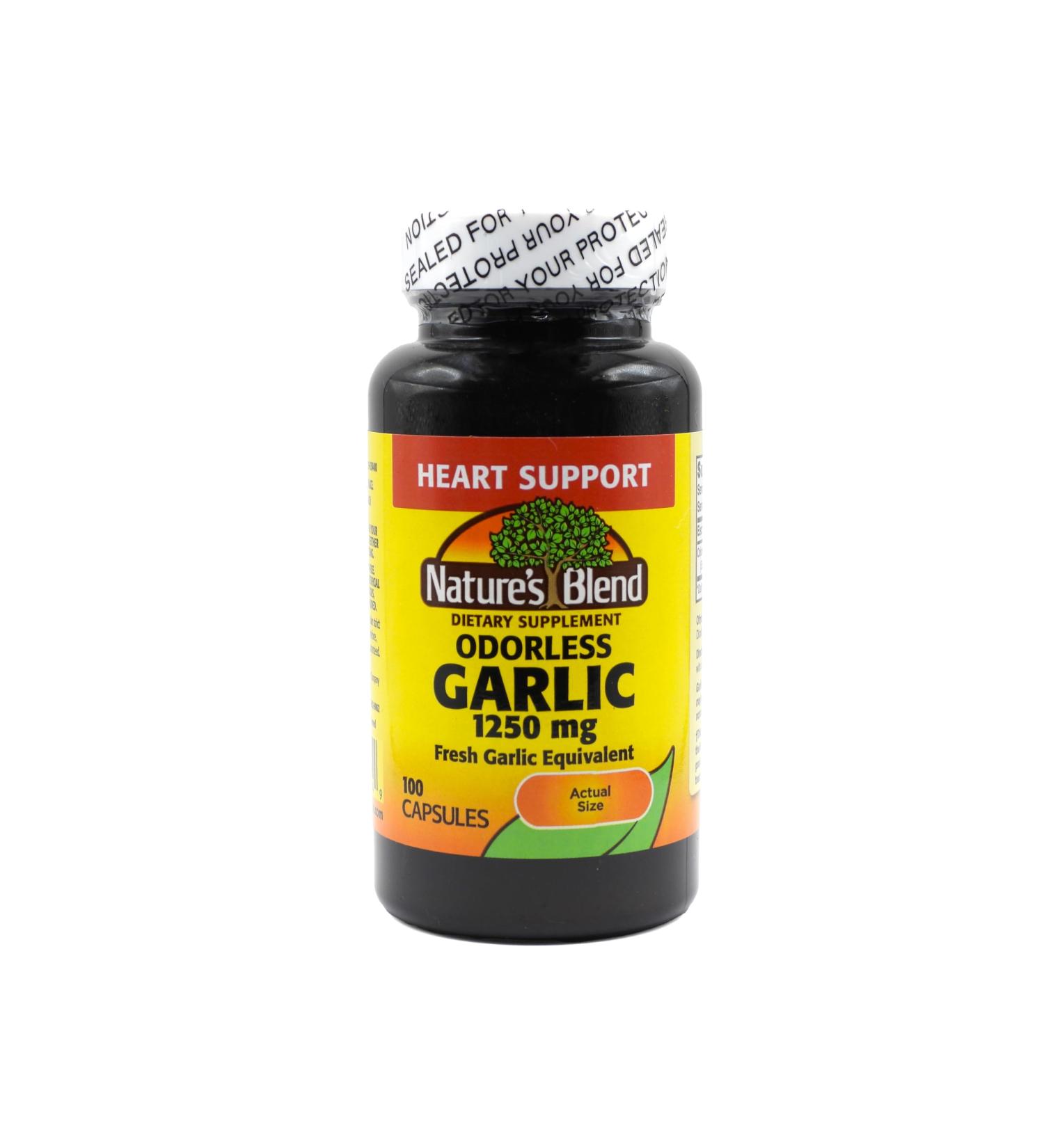Nature's Blend Odorless Garlic 1 250 mg 100 Caps 100 Count (Pack of 1)