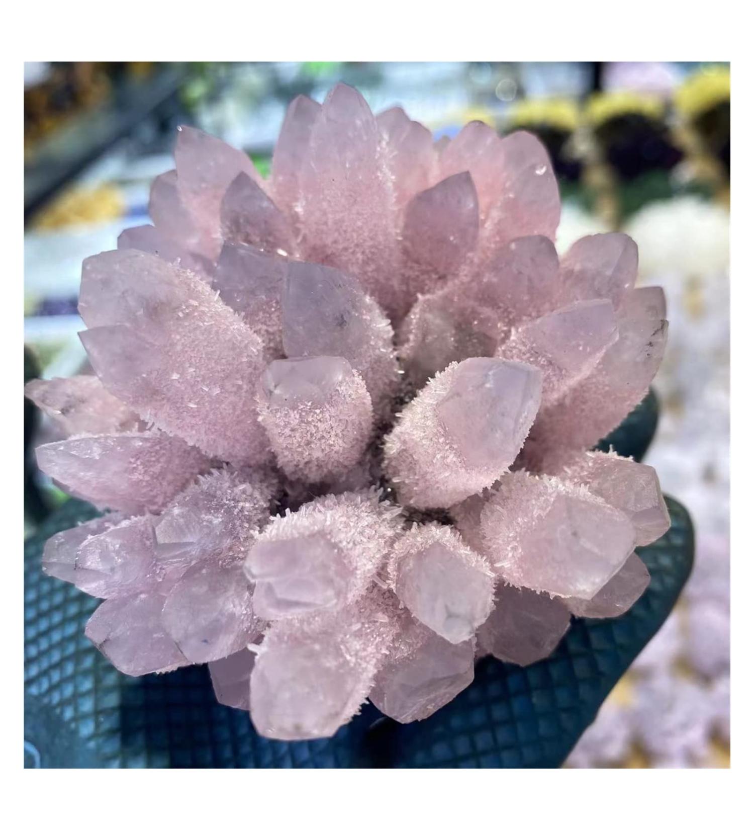 Natural Crystal Rough Crystal Cluster Natural Rose Crystal Cluster Flower Gem Gift Room Office Decor Gift (Size : 300-350g) - Buy Online on GoSupps.com