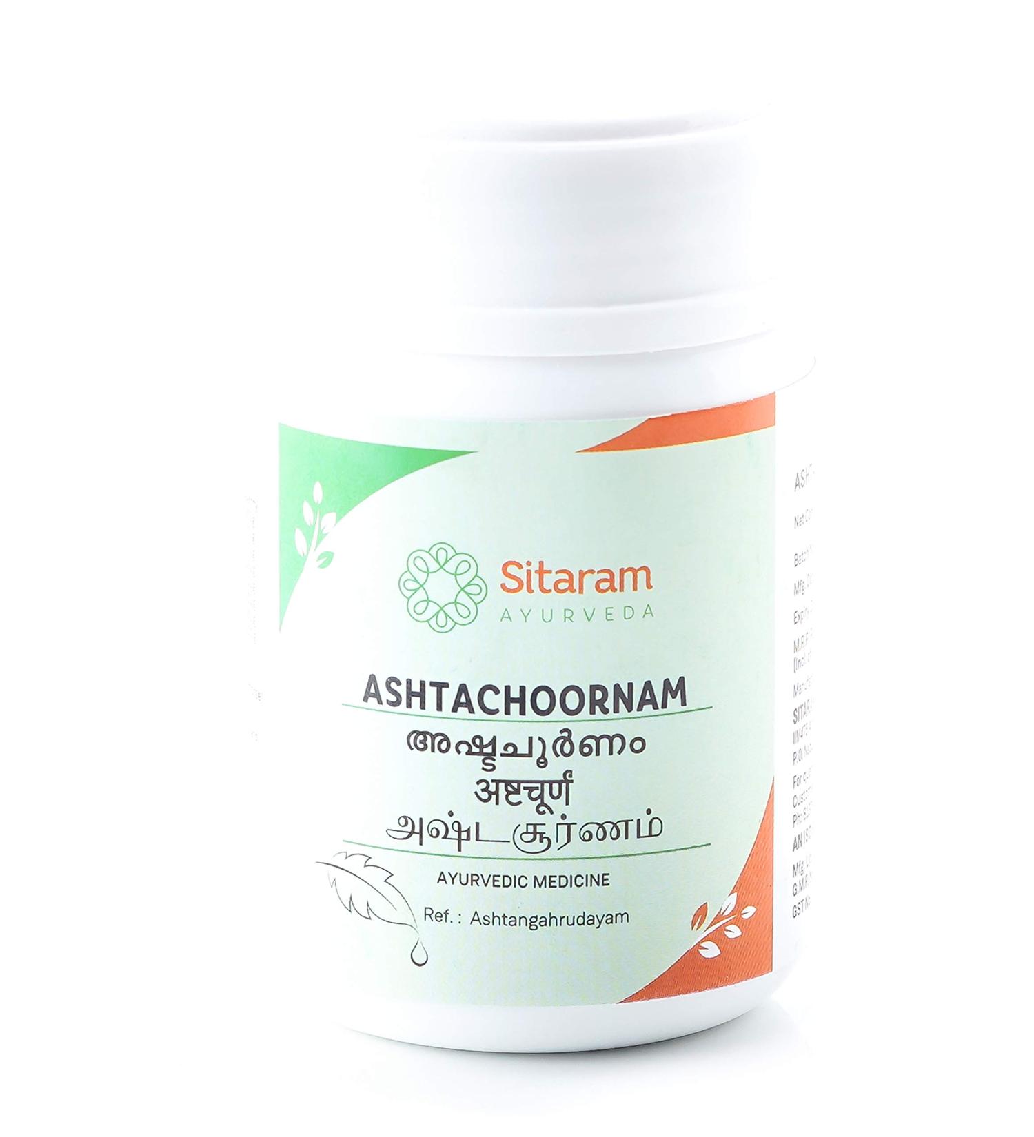 Sitaram Ayurveda Ashta Choornam 50g - Herbal Appetite Stimulant & Digestive Aid | International Shipping Available - Buy Online on GoSupps.com
