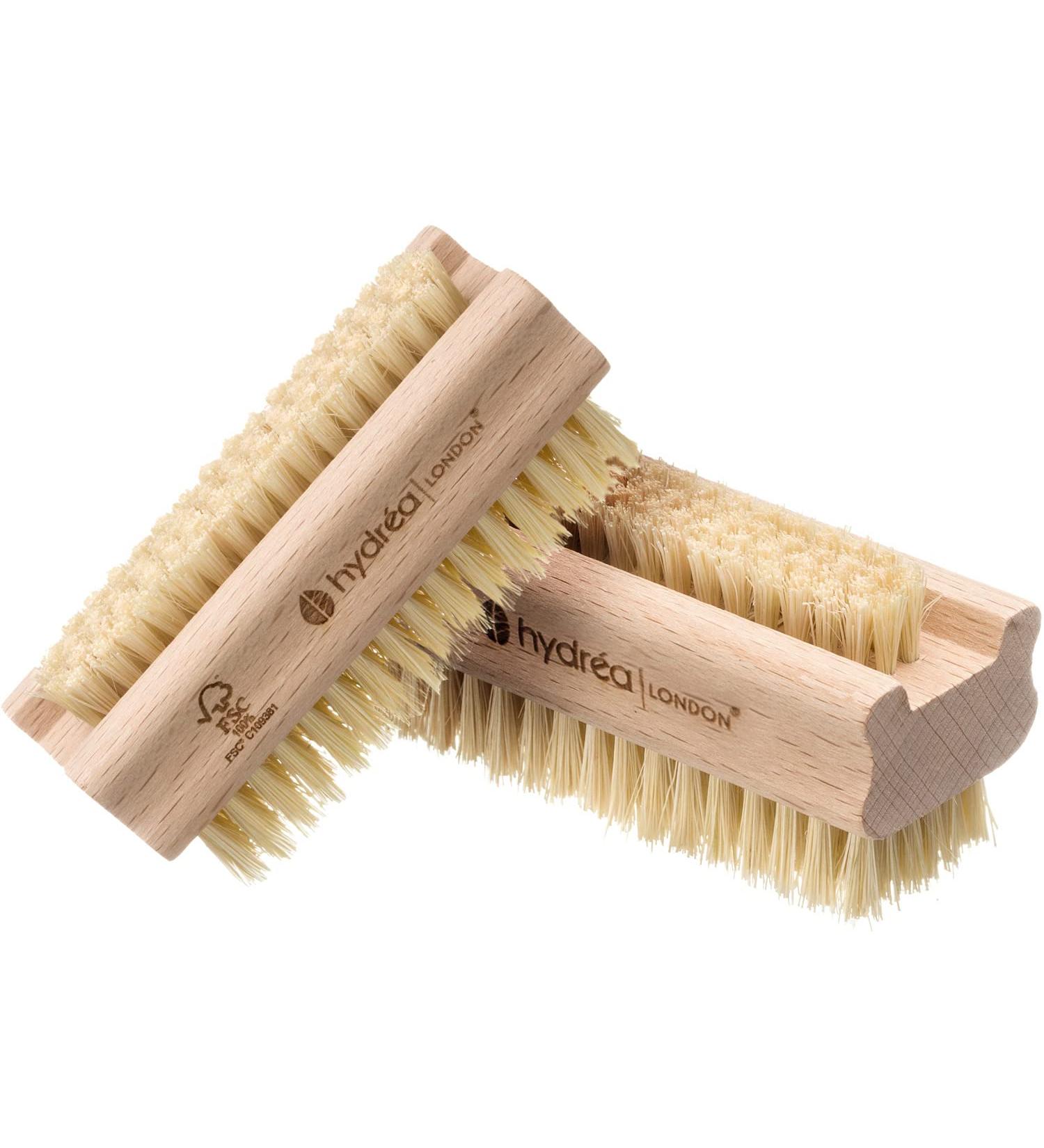 Hydrea Extra Robust Wooden Nail Brush Set - Firm Cactus Bristles | 2 Pieces | International Shipping Available - Buy Online on GoSupps.com