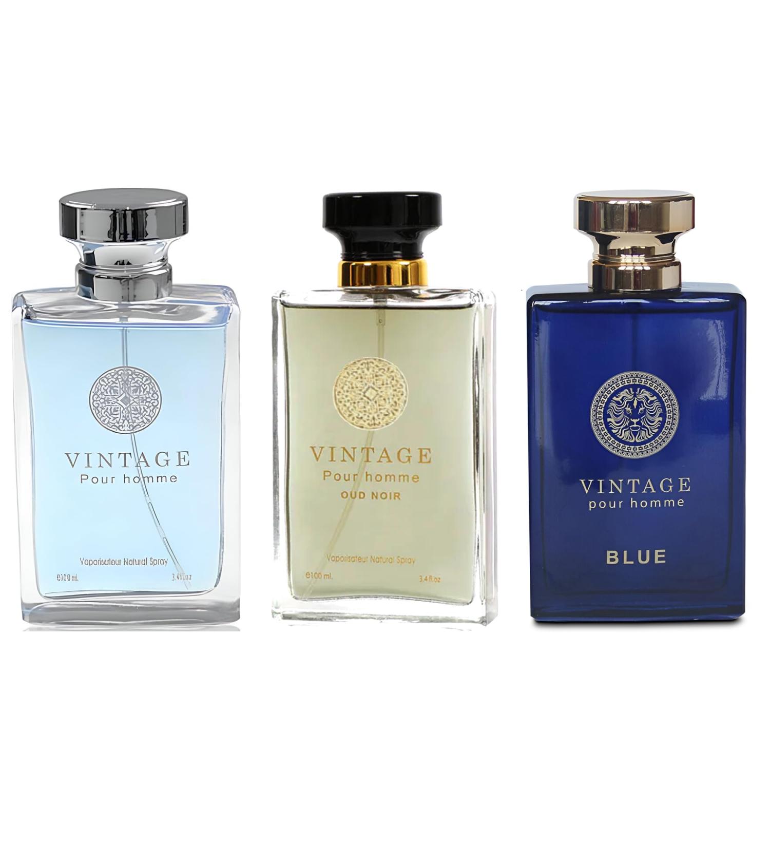 Men's Cologne Vintage Pour Homme Set Wonderful Multi Scent Eau de Toilette Natural Spray Men's Perfume For all Day Used 100ML Each Bottle(1 PCS) Vintage Pour Homme 3.4 Fl Oz (Pack of 1) - Buy Online on GoSupps.com