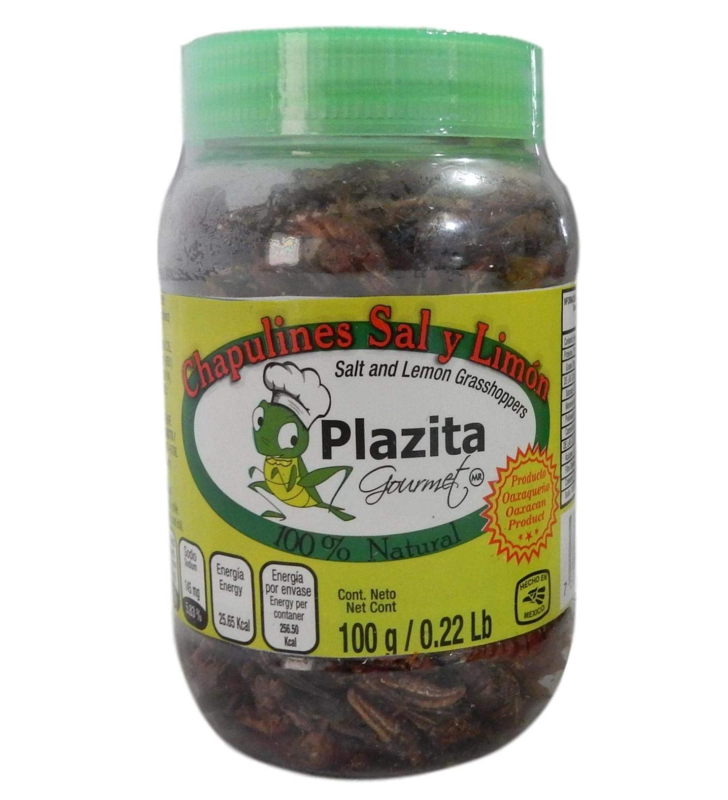 Chapulines (grasshoppers) - Gourmet edible insects from Oaxaca Mexico 100 G - 3.52 Oz (Salt and Lemon)