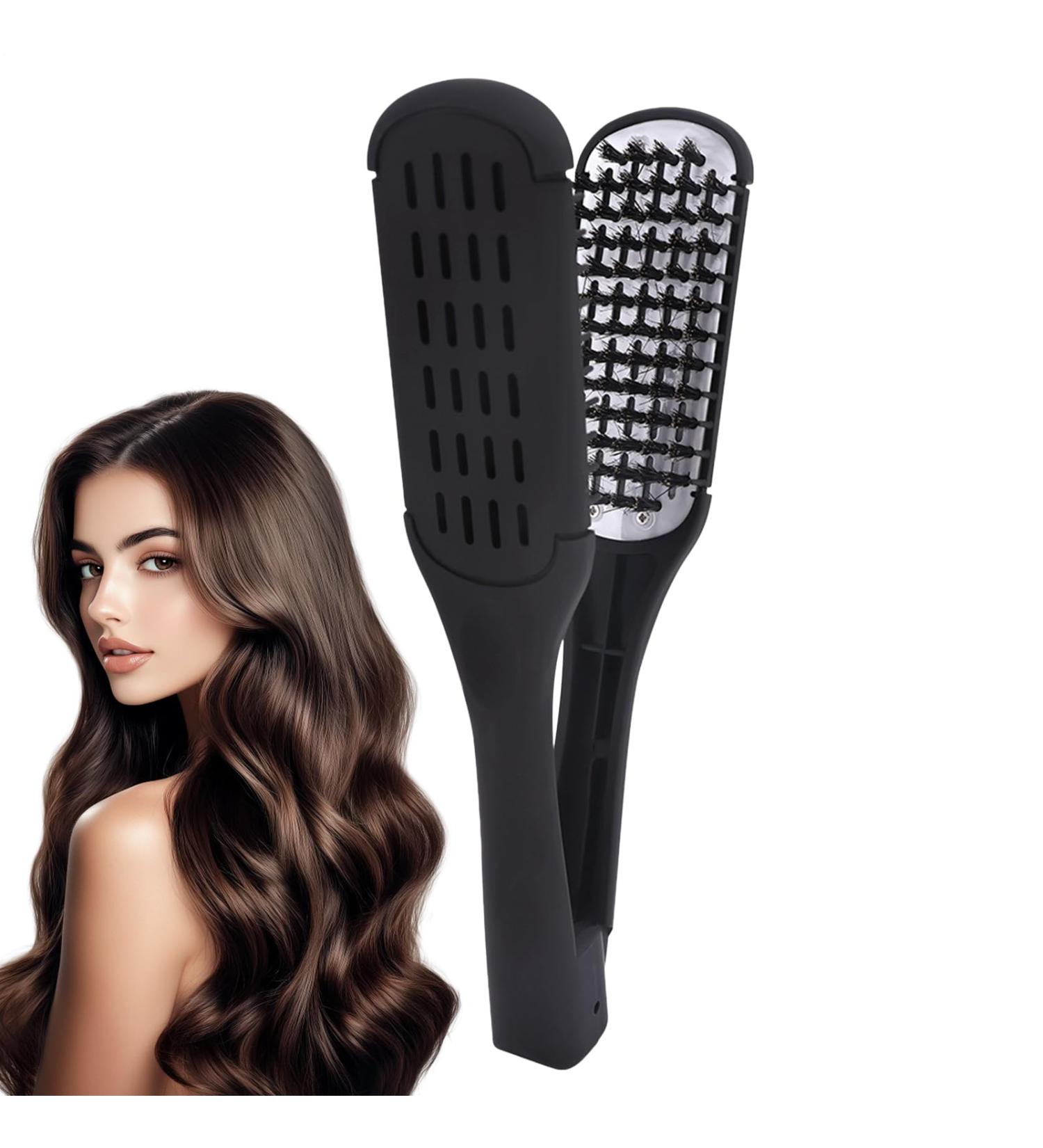 Straight brush for hair Hair straightening nonslip hair straightener brush for travel home school business trip - Buy Online on GoSupps.com