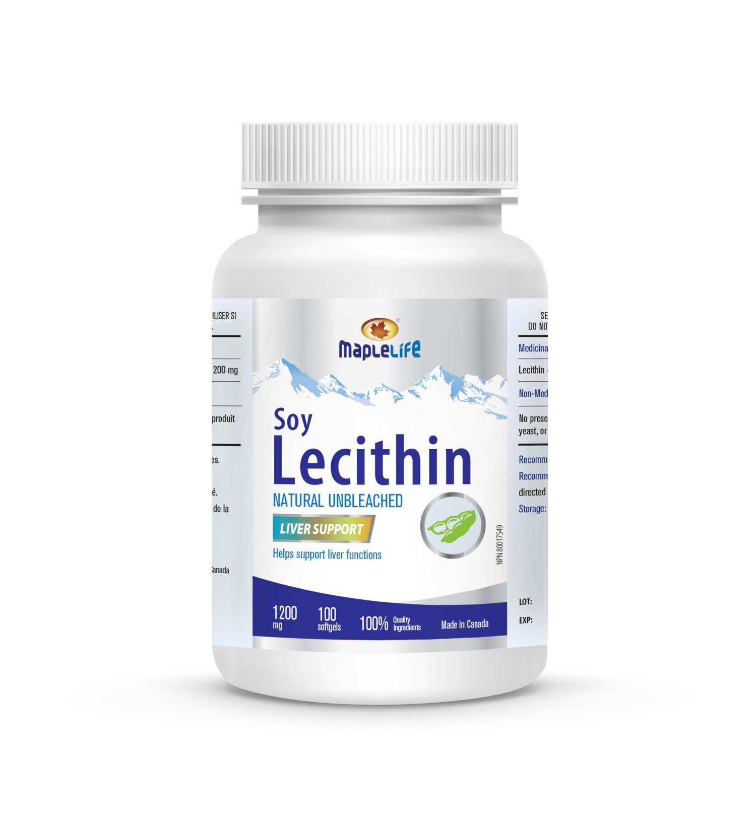 Maplelife Lecithin 1200mg - 100 softgels - Buy Online on GoSupps.com