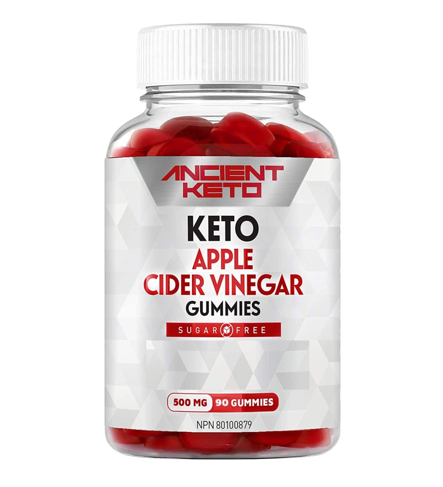 Apple Cider Vinegar Gummies | ACV Gummies | Great Tasting Sugar Free Aids in Digestion Provides Antioxidants Gluten Free Vegan by Ancient Keto (90 count) - Buy Online on GoSupps.com