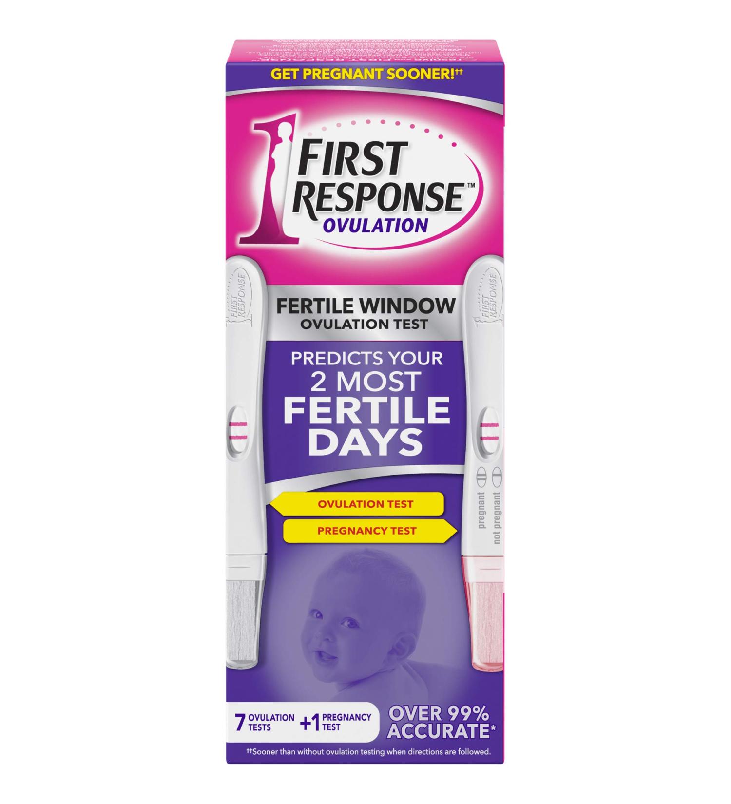 First Response Ovulation & Pregnancy Test Kit - 7 Ovulation & 1 Pregnancy Test - Buy Online on GoSupps.com