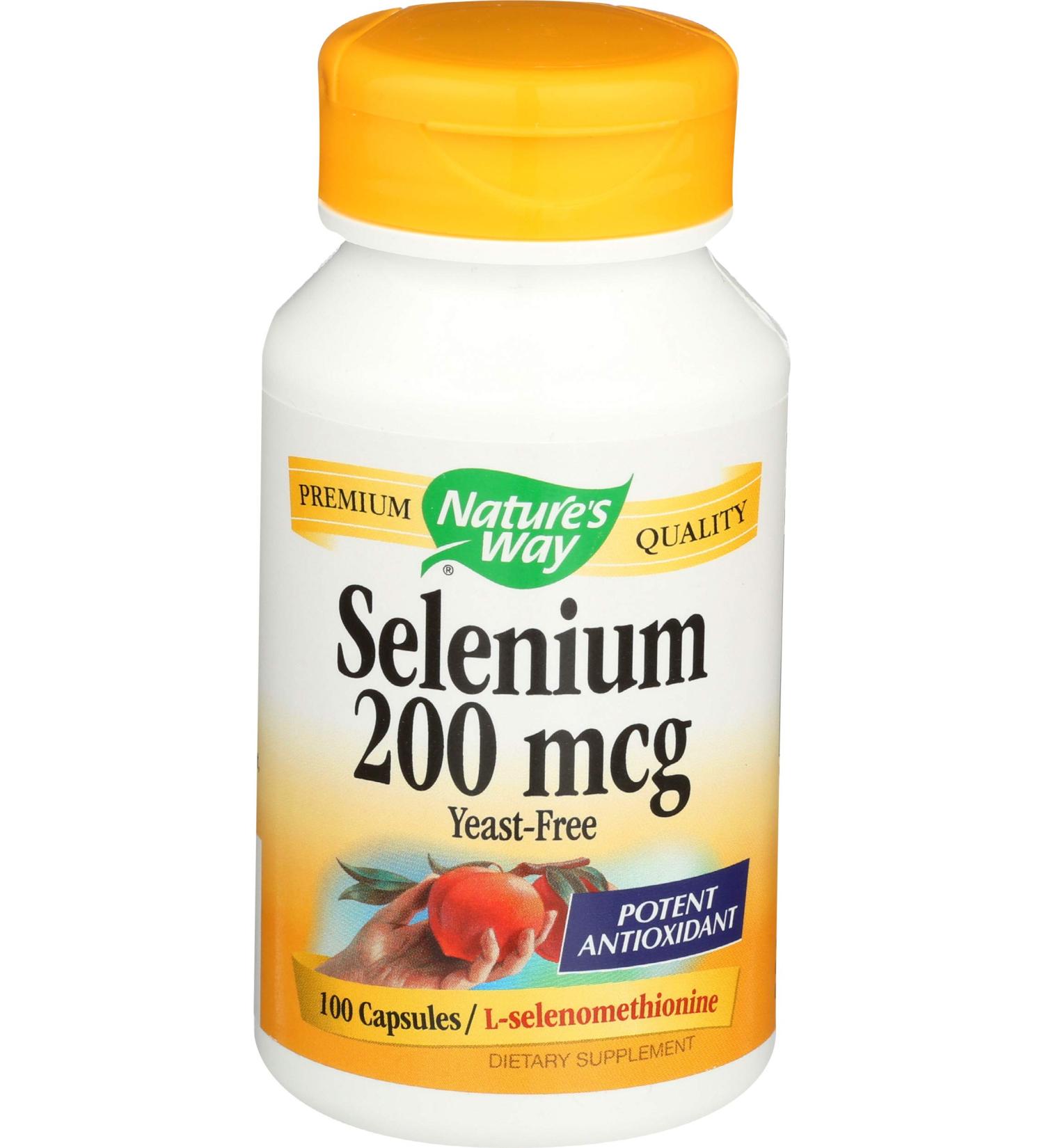Nature's Way Selenium 200mcg 100 Capsules - Essential Antioxidant Supplement - Buy Online on GoSupps.com
