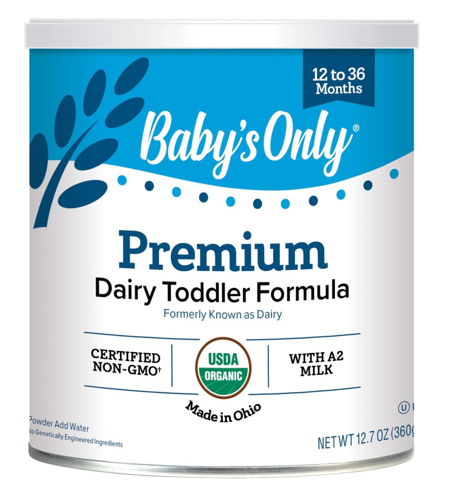 Organic Premium Toddler Formula | Baby's Only Dairy 12.7 Oz (Pack of 6) | Non-GMO, USDA Organic, Clean Label Project Verified | Promotes Brain & Eye Health - Buy Online on GoSupps.com