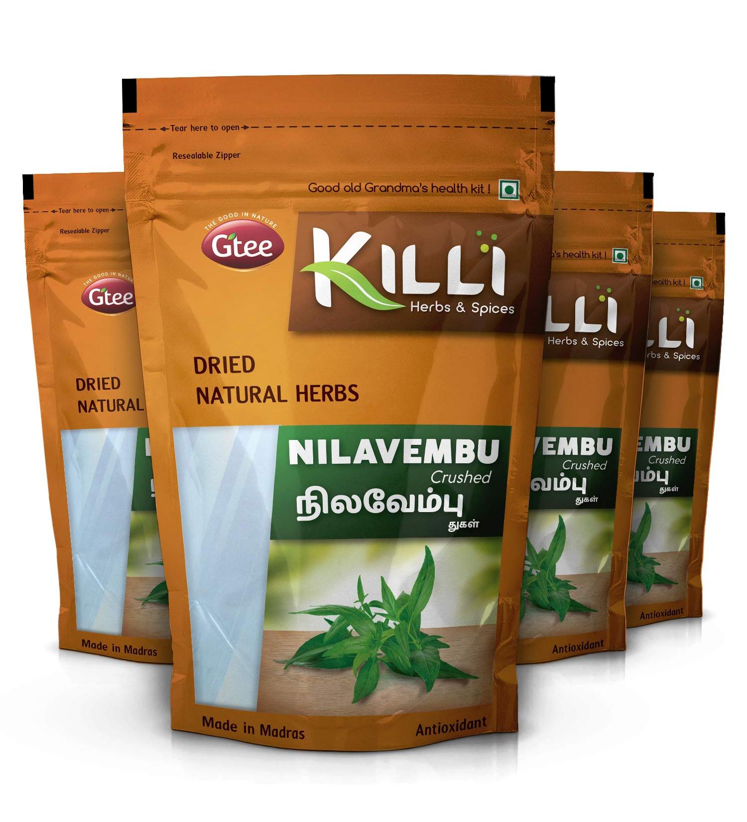KILLI Nilavembu | Chirata | Kirayata | Andrographis paniculata | Kalmegh Crushed 100g (Pack of 4) - Buy Online on GoSupps.com