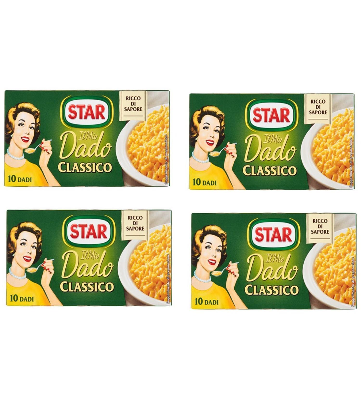 Star Lot de 4 cubes bouillon Il Mio Dado Classico - Lot de 4 bo tes de 10 cubes - 10 g par cube