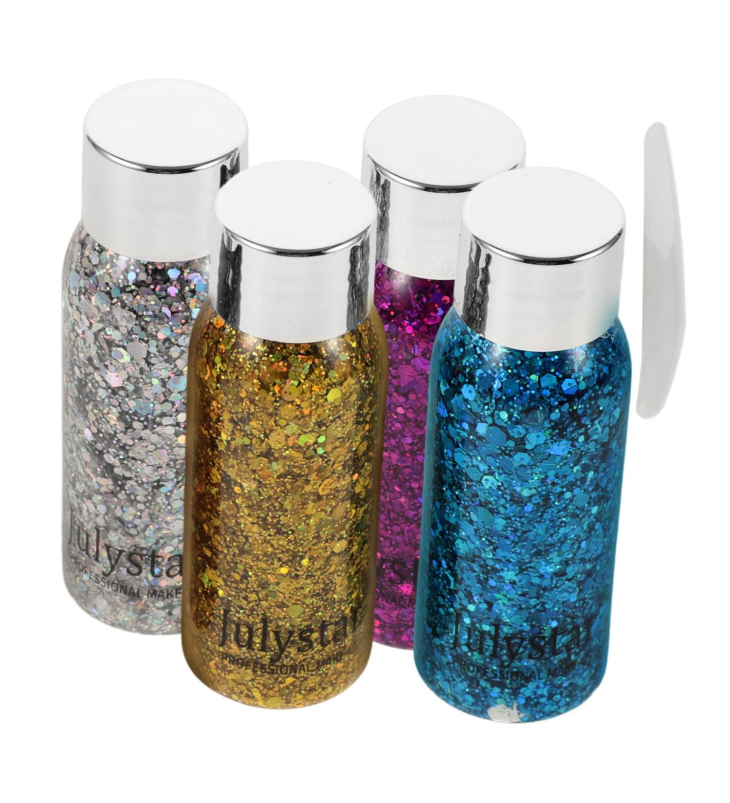 SKISUNO 4pcs Set Colorful Eye Shadow Glitter Eyeshadow Body Glitter Powder Glitter Body Bulk Glitter Liquid - Buy Online on GoSupps.com