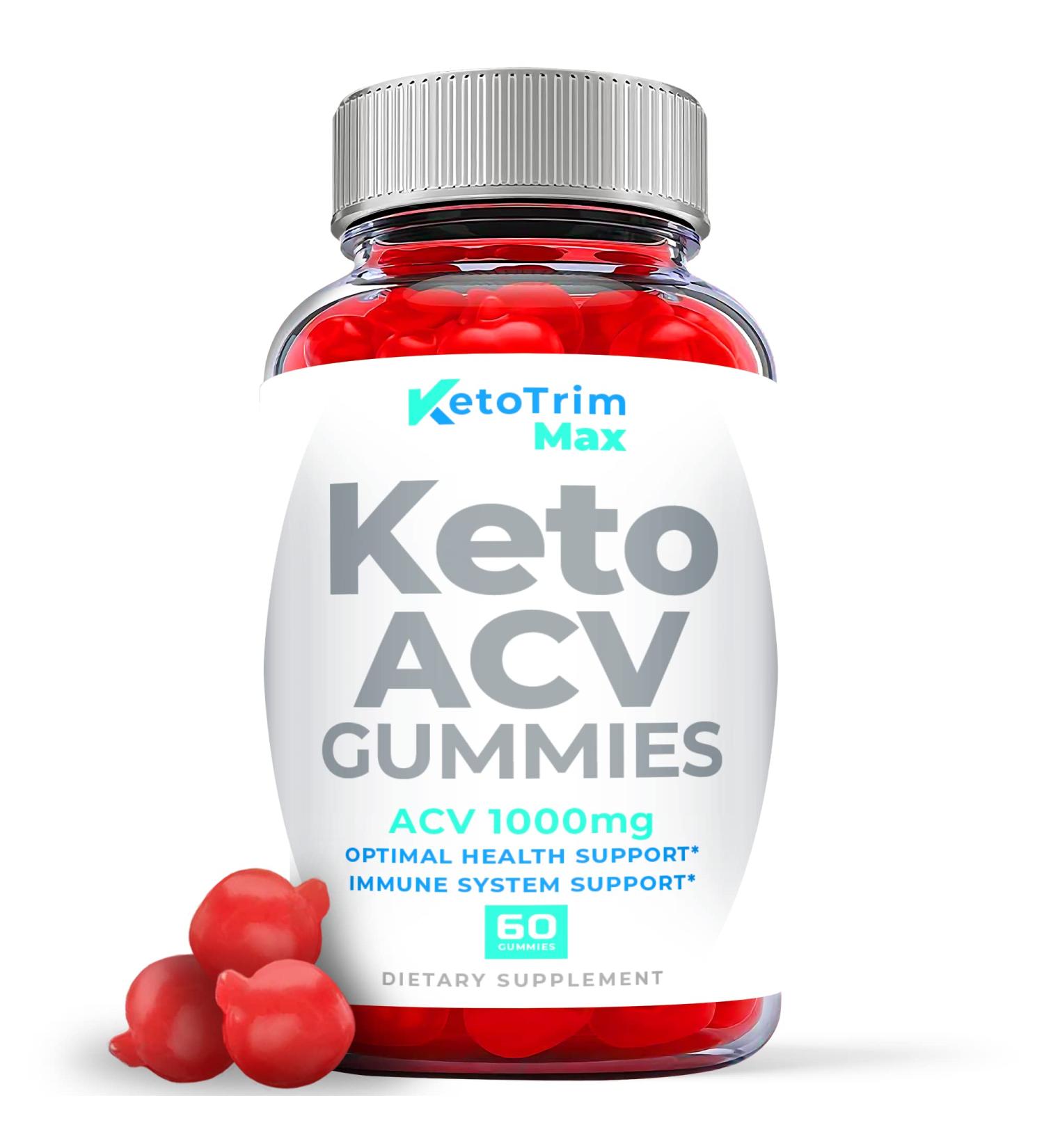 Keto Trim Max ACV Gummies - Official Vegan Formula with Apple Cider Vinegar - 60 Gummies - Buy Online on GoSupps.com