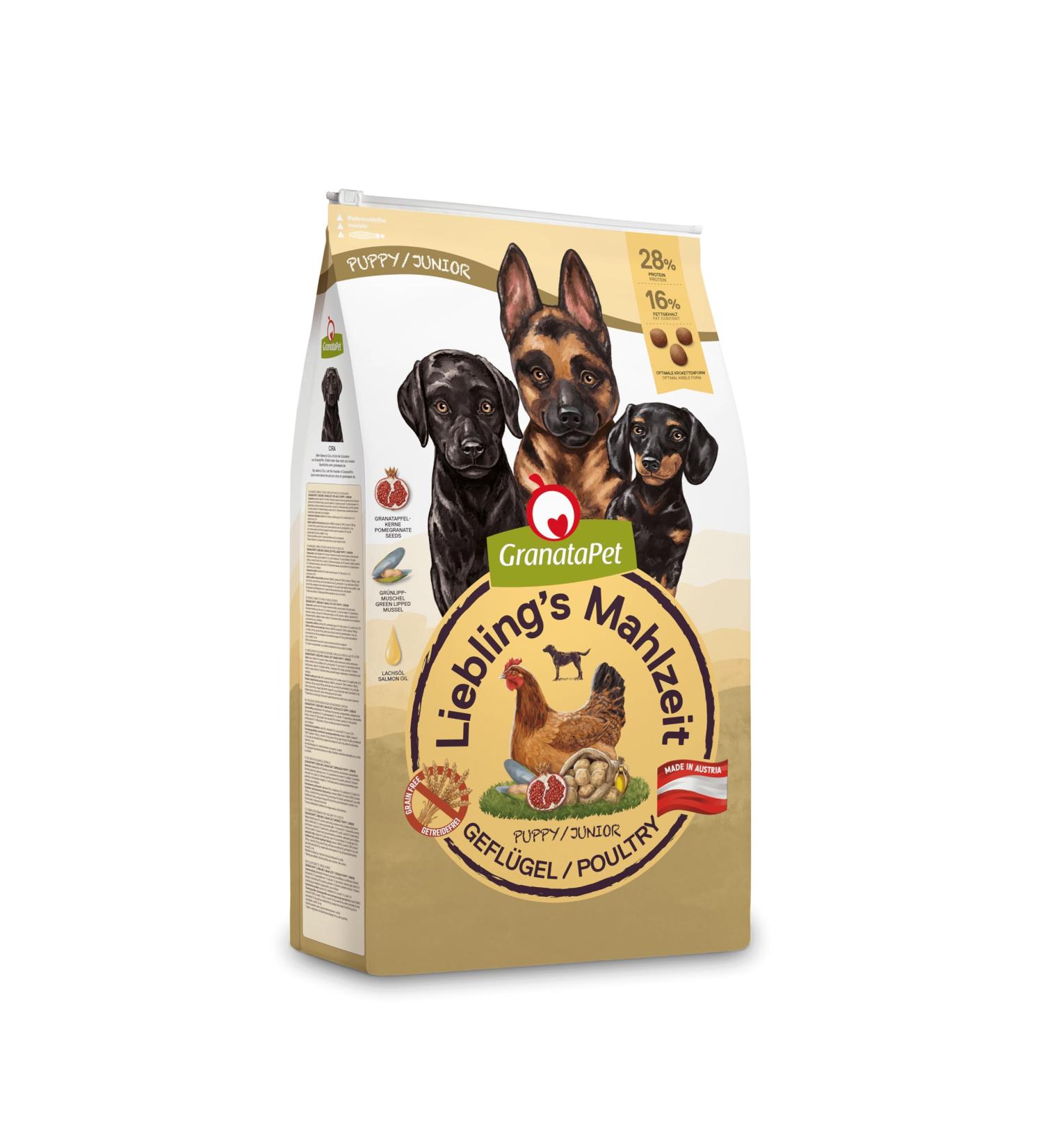 Granatapet Liebling's Meal Poultry Junior 10 kg - Grain-Free No Sugar Dog Food | Premium Dry Food for Puppies - Buy Online on GoSupps.com