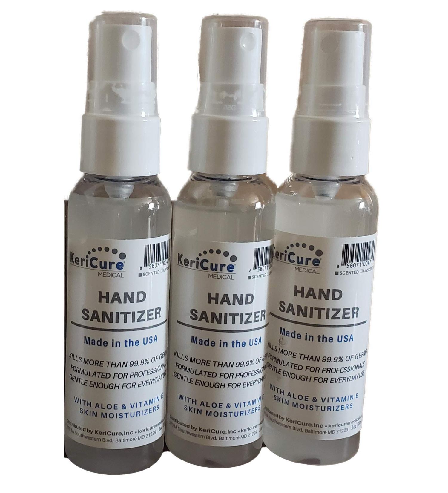 KeriCure Fresh Lemonade Hand Sanitizer Spray 3 PACK | Moisturizing & Cleansing | Made in USA | Woman-Owned Business - Buy Online on GoSupps.com