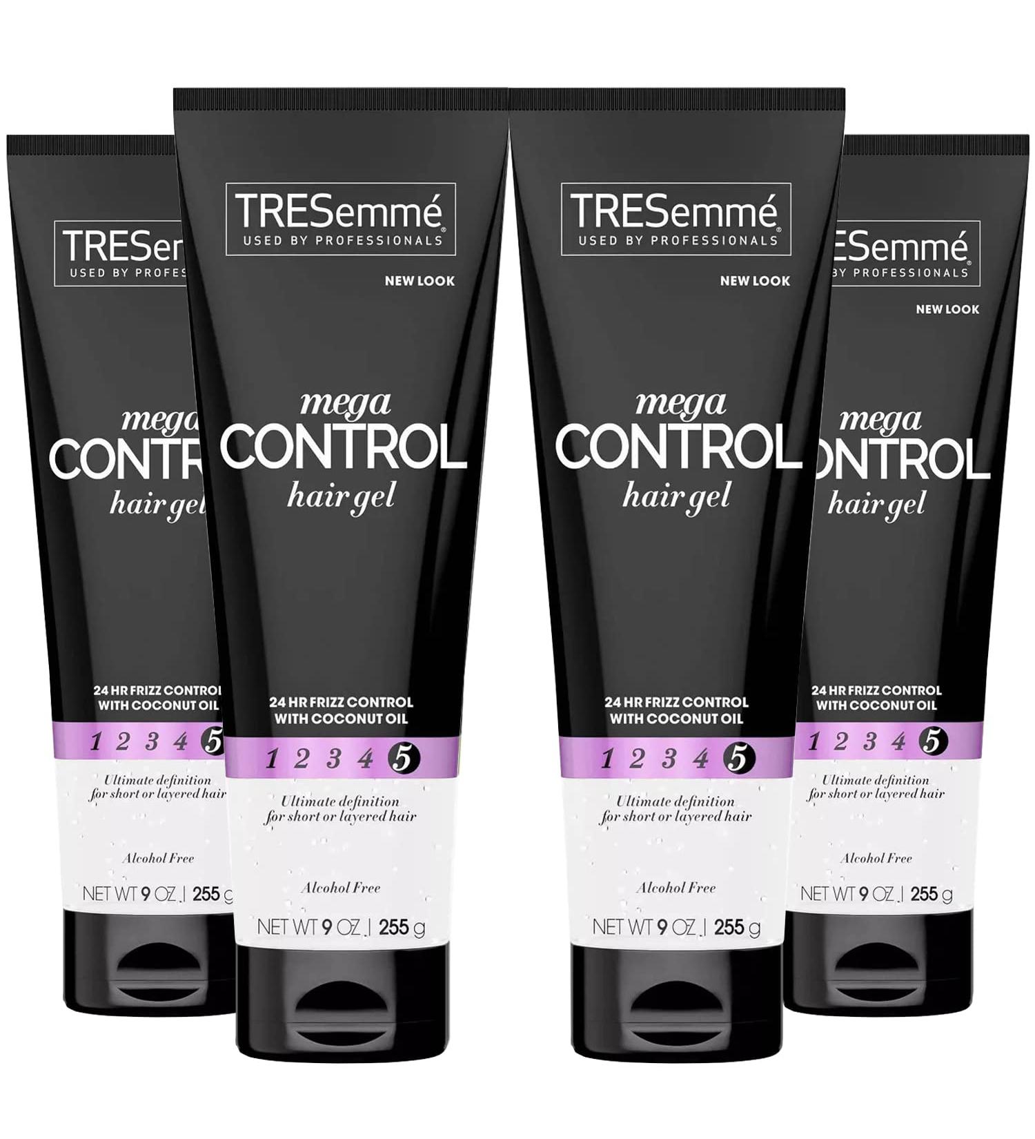 TRESemme Mega Sculpting Hold Hair Gel 9oz (Pack of 4) with Coconut Oil - Edge Control, Frizz Control for Curly Hair - Buy Online on GoSupps.com