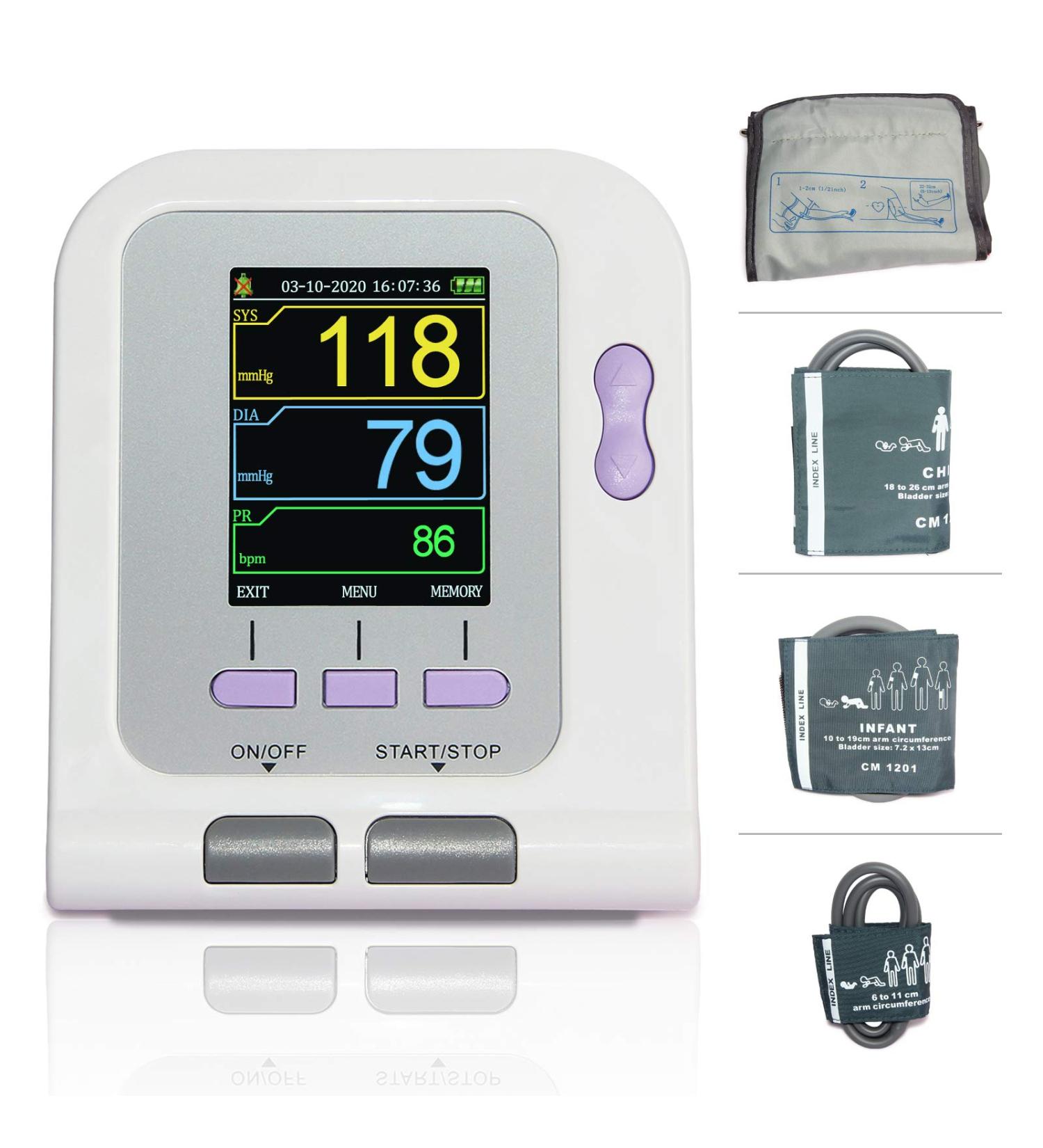 Buy Fully Automatic Upper Arm Blood Pressure Monitor - 3 Modes 4 Cuffs Adapter-Free Sphygmomanometer for Accurate Readings - International Shipping Available - Buy Online on GoSupps.com