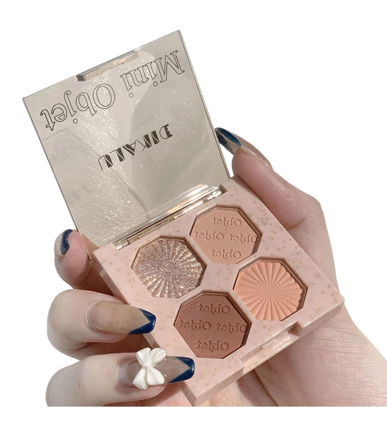 XGZ Eyeshadow Makeup Shimmer Glitter Eye Shadow Long Lasting Self-Adhesive Eye Shadow Neutral Cosmetic Eye Shadow 4 Colors - Buy Online on GoSupps.com