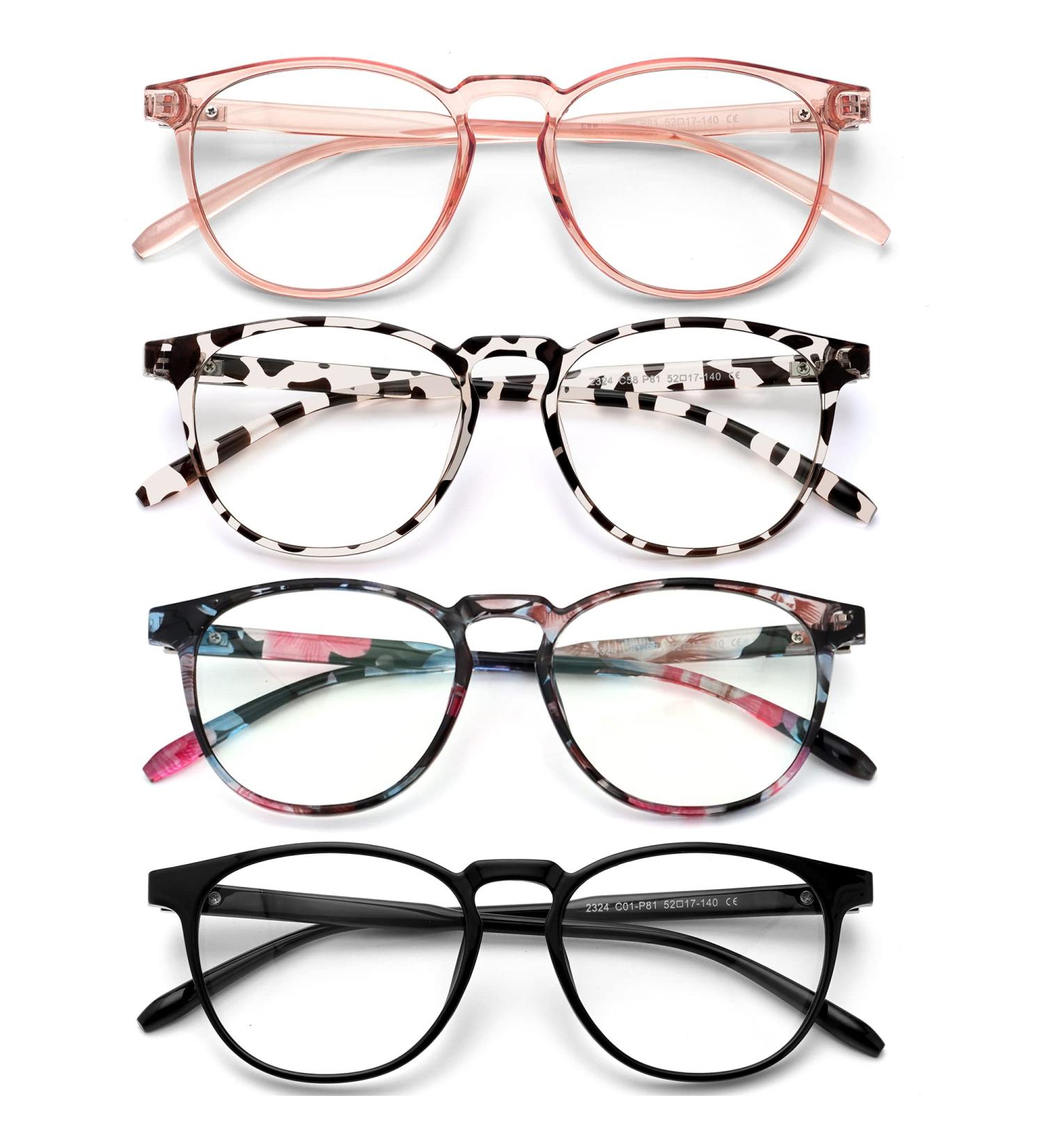 ZZD Blue Light Blocking Glasses - 4 Pack for Men & Women | Anti UV Glare Reduction for Computer Gaming TV & Phones - Buy Online on GoSupps.com